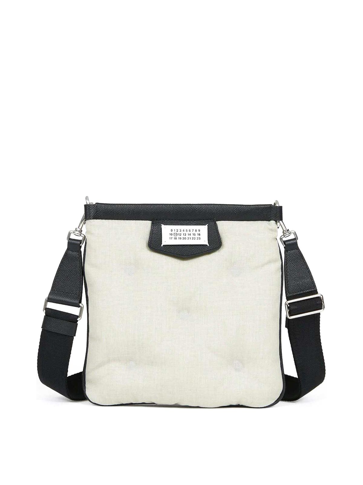 Maison Margiela Logo-patch Shoulder Bag In White