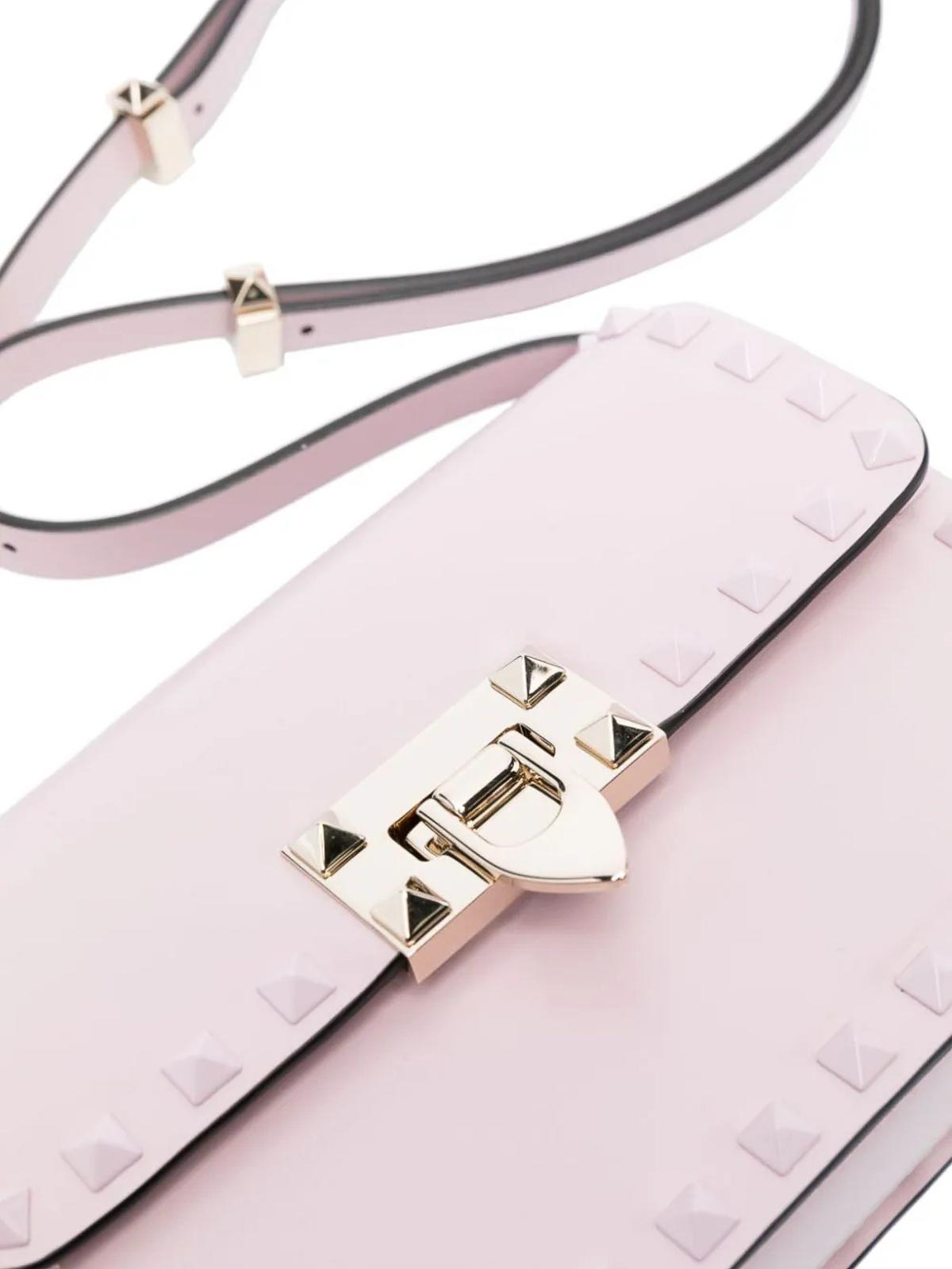 Shop Valentino Small Rockstud23 Bag In Pink