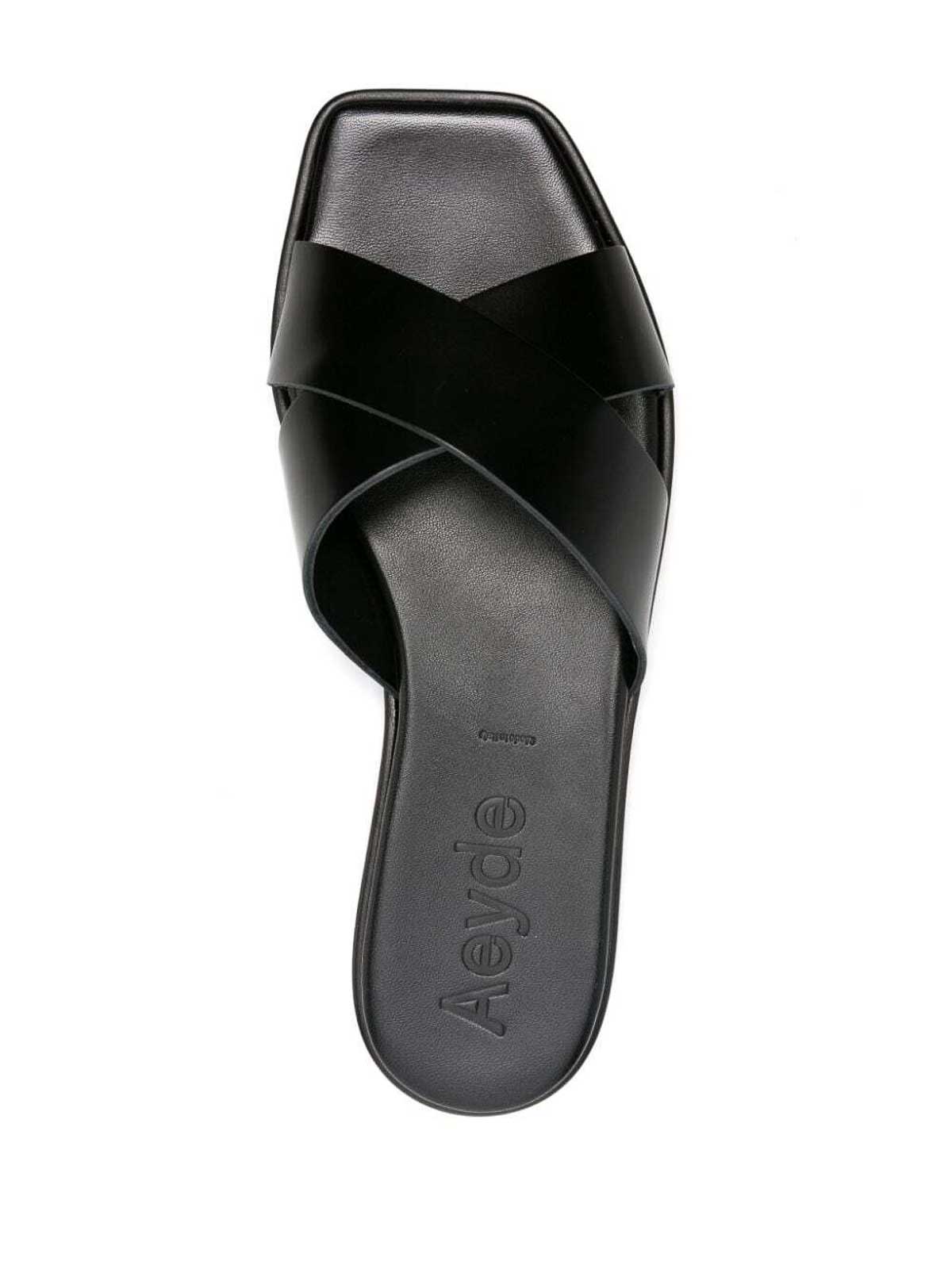 Shop Aeyde Sonia Sandals In Black