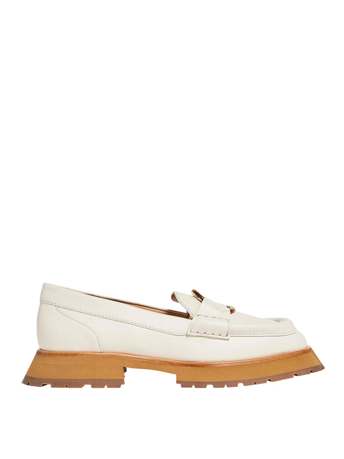 Moncler Bell Loafers In White