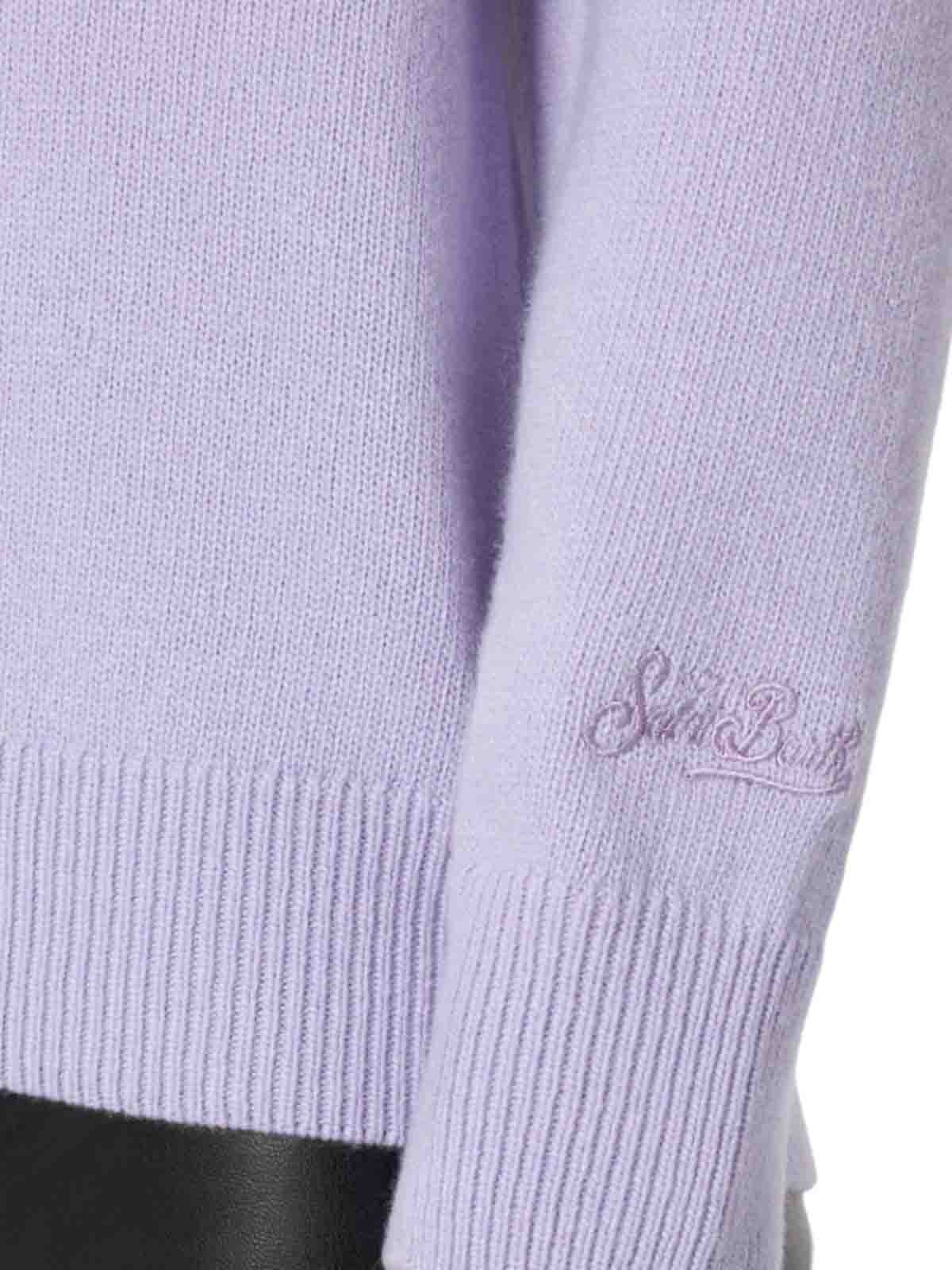 Shop Mc2 Saint Barth Sweater In Light Purple