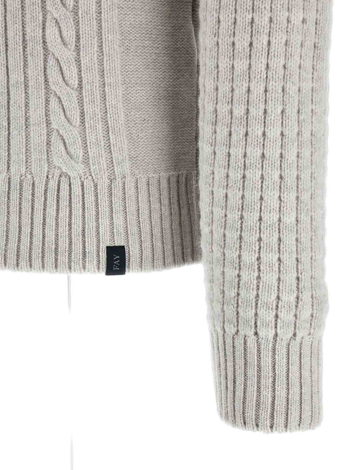 Shop Fay Sweater In Silver