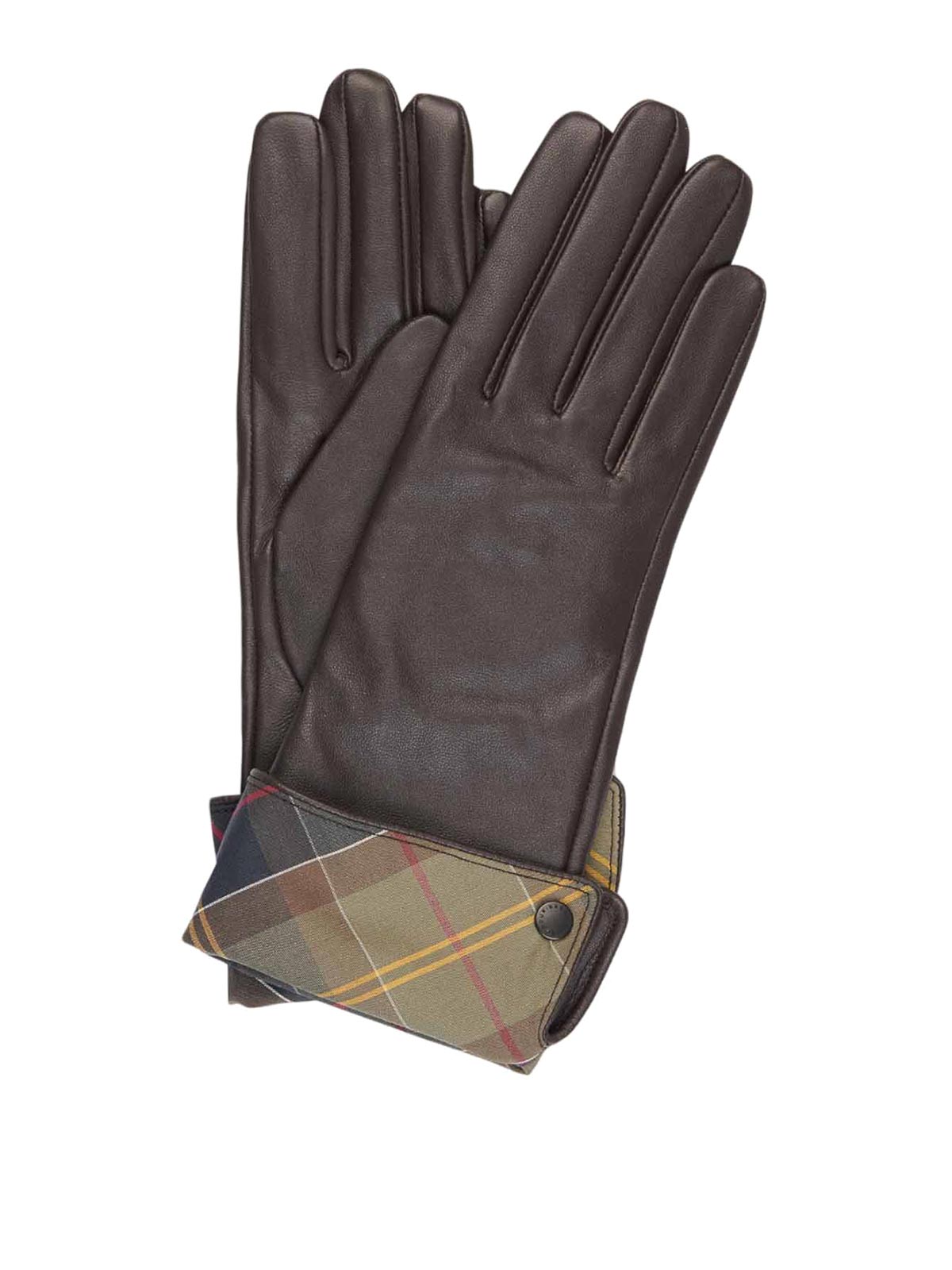 Barbour Jane Leather Gloves In Brown