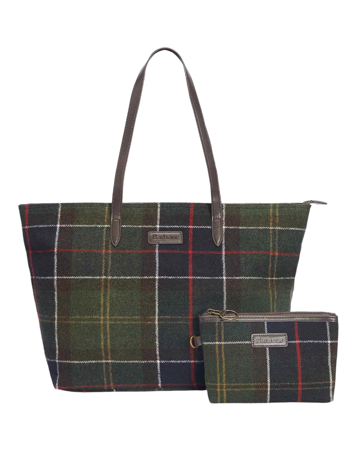 Shop Barbour Witford Tartan Tote In Red