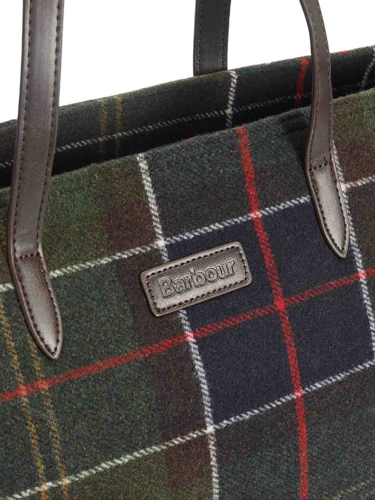 Shop Barbour Witford Tartan Tote In Red