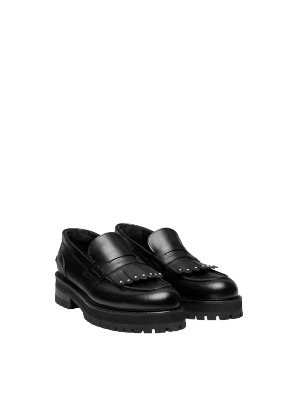 Shop Dondup Loafers In Black