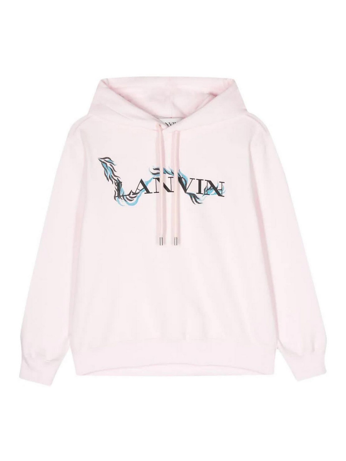 Shop Lanvin Classic Printed Hoodie In Nude & Neutrals