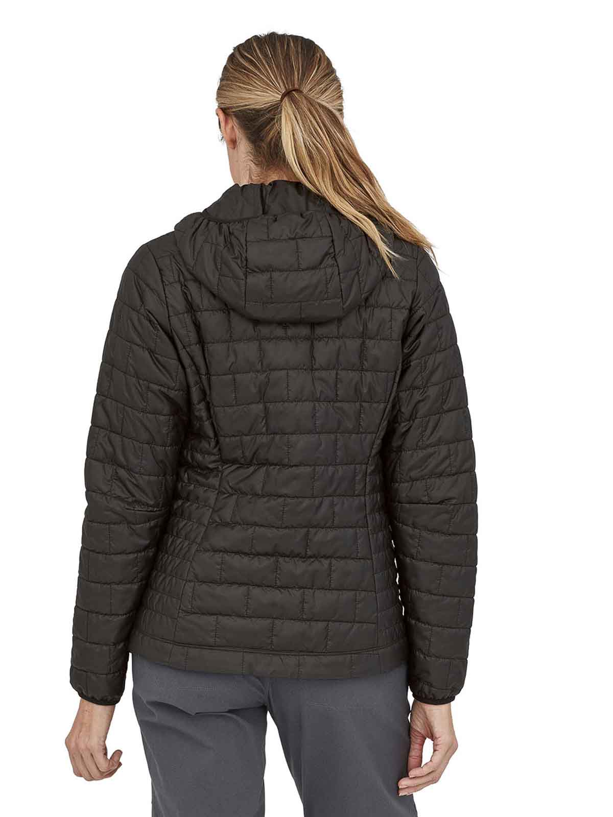 Shop Patagonia Nano Puff Hoody In Black