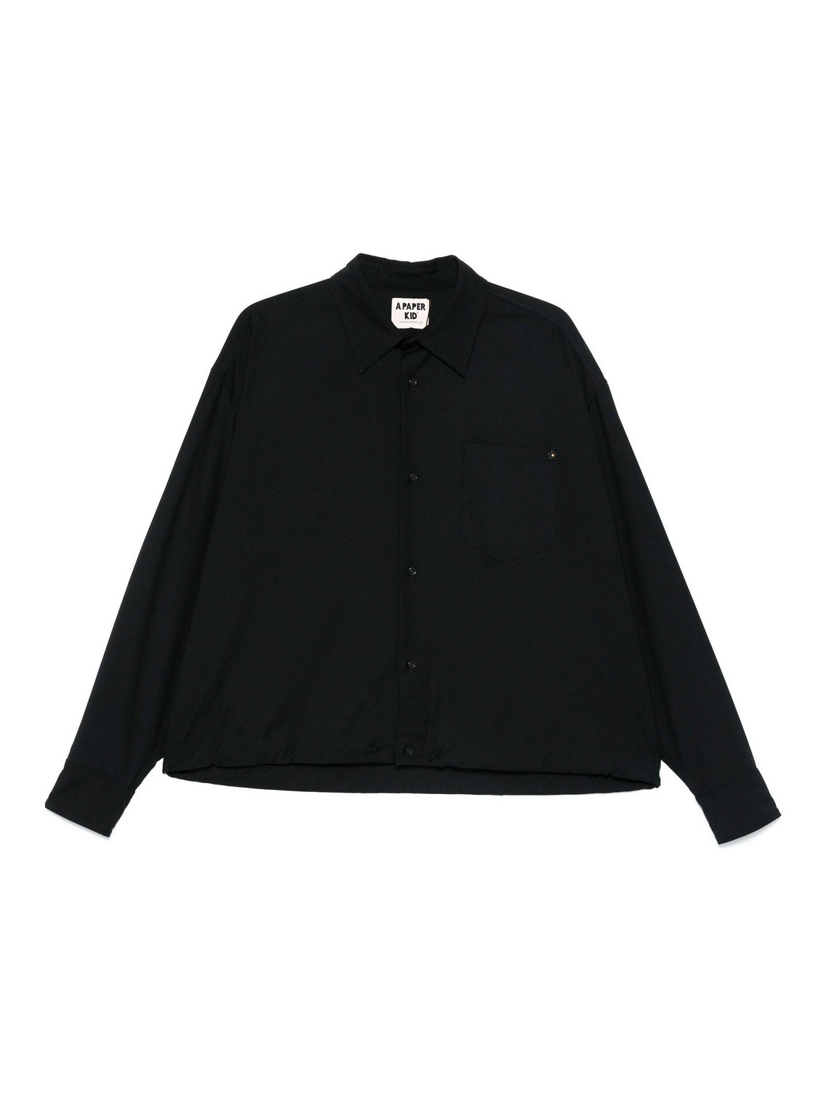 A Paper Kid Flannel Shirt In Black