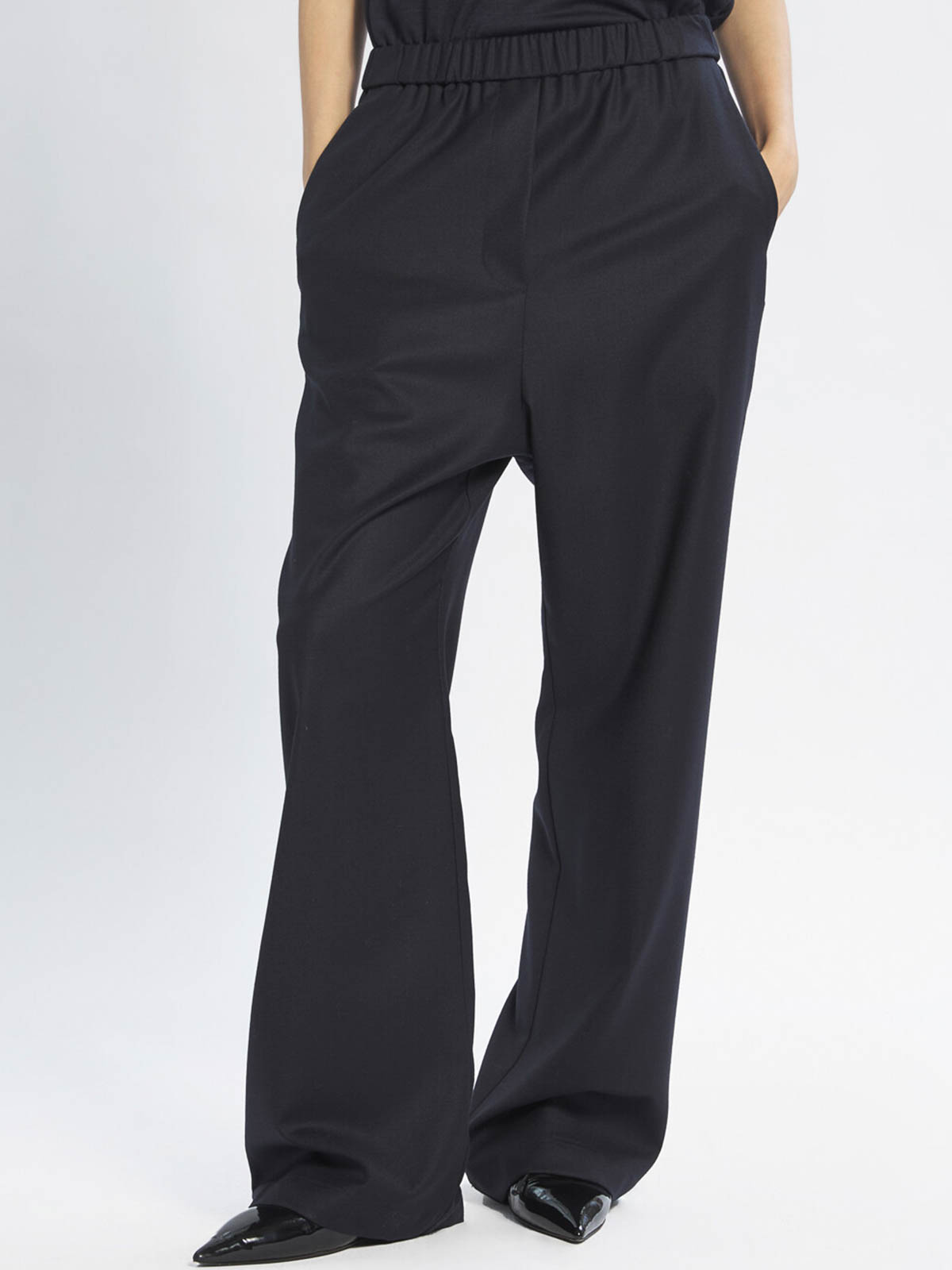 Shop Barena Venezia Casual Trousers In Dark Blue