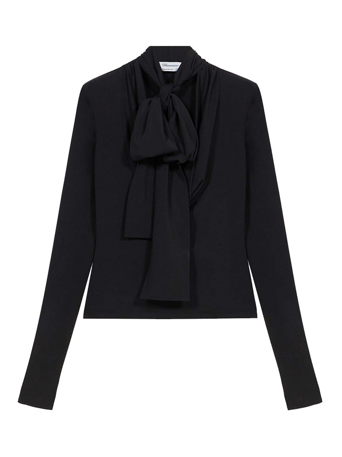 Blumarine Blusa In Jersey Crepe In Black