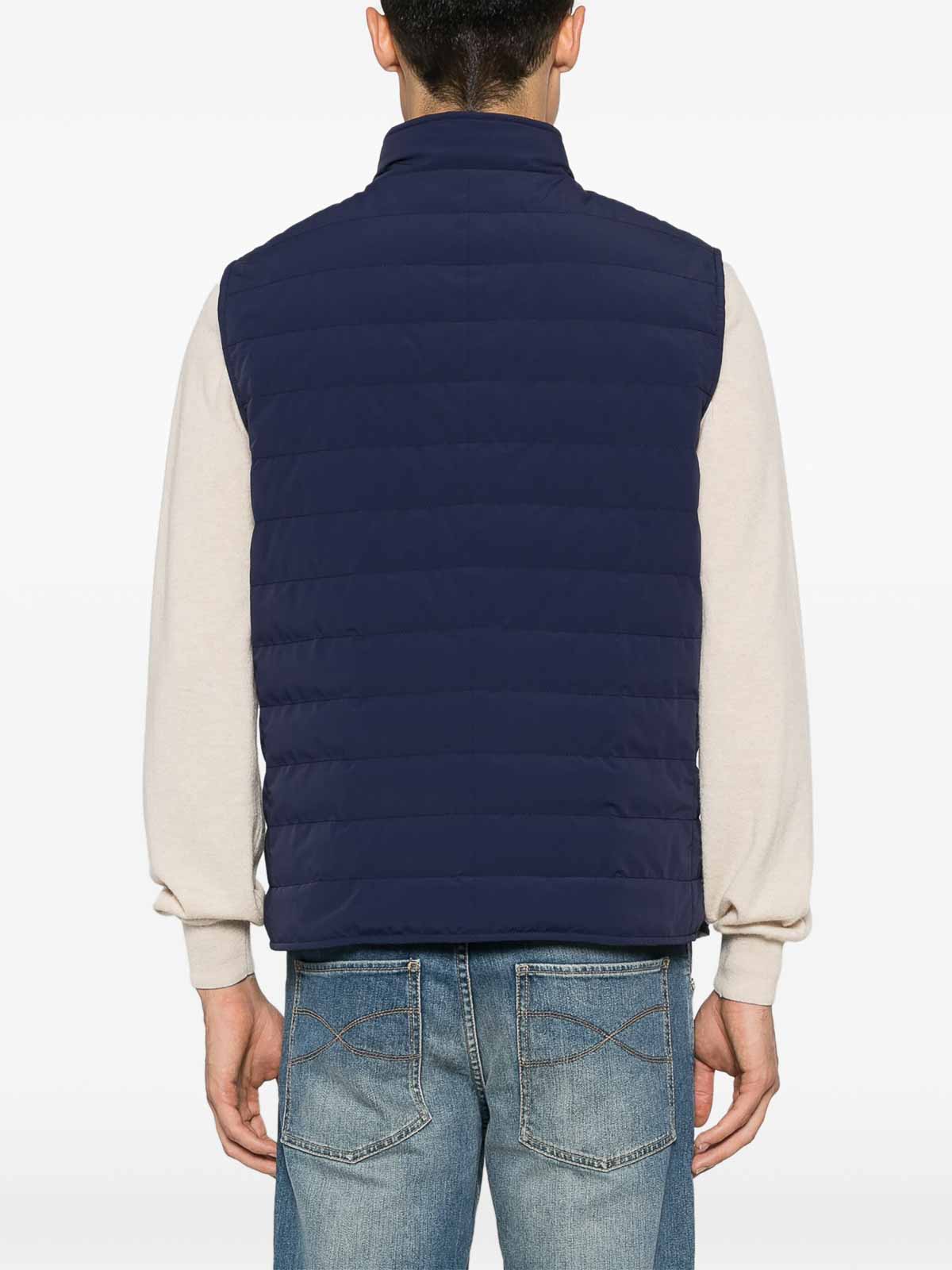 Shop Brunello Cucinelli Padded Gilet In Blue