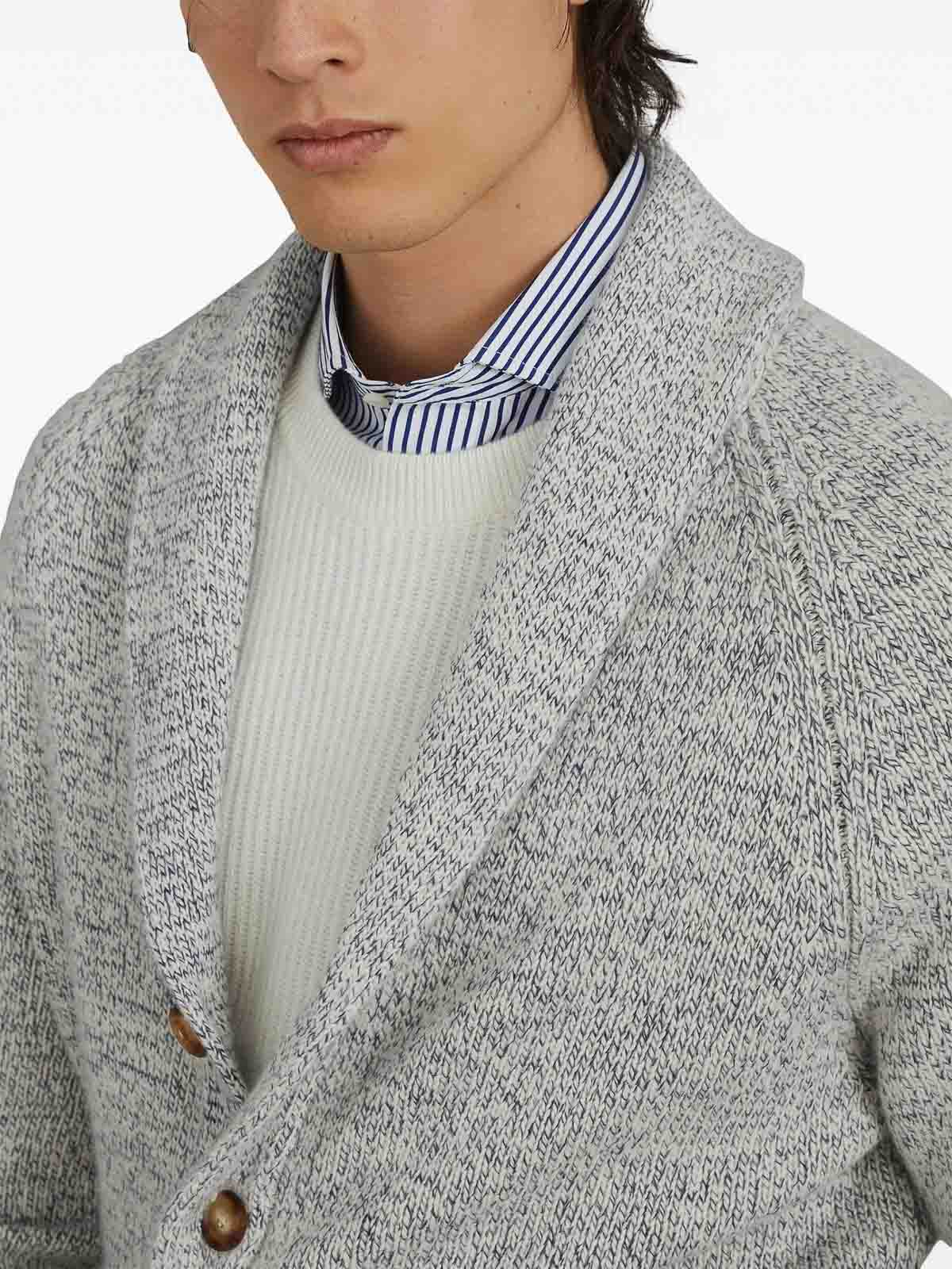 Brunello Cucinelli Cashmere Cardigan - Blue - Men|MSA504916C9695