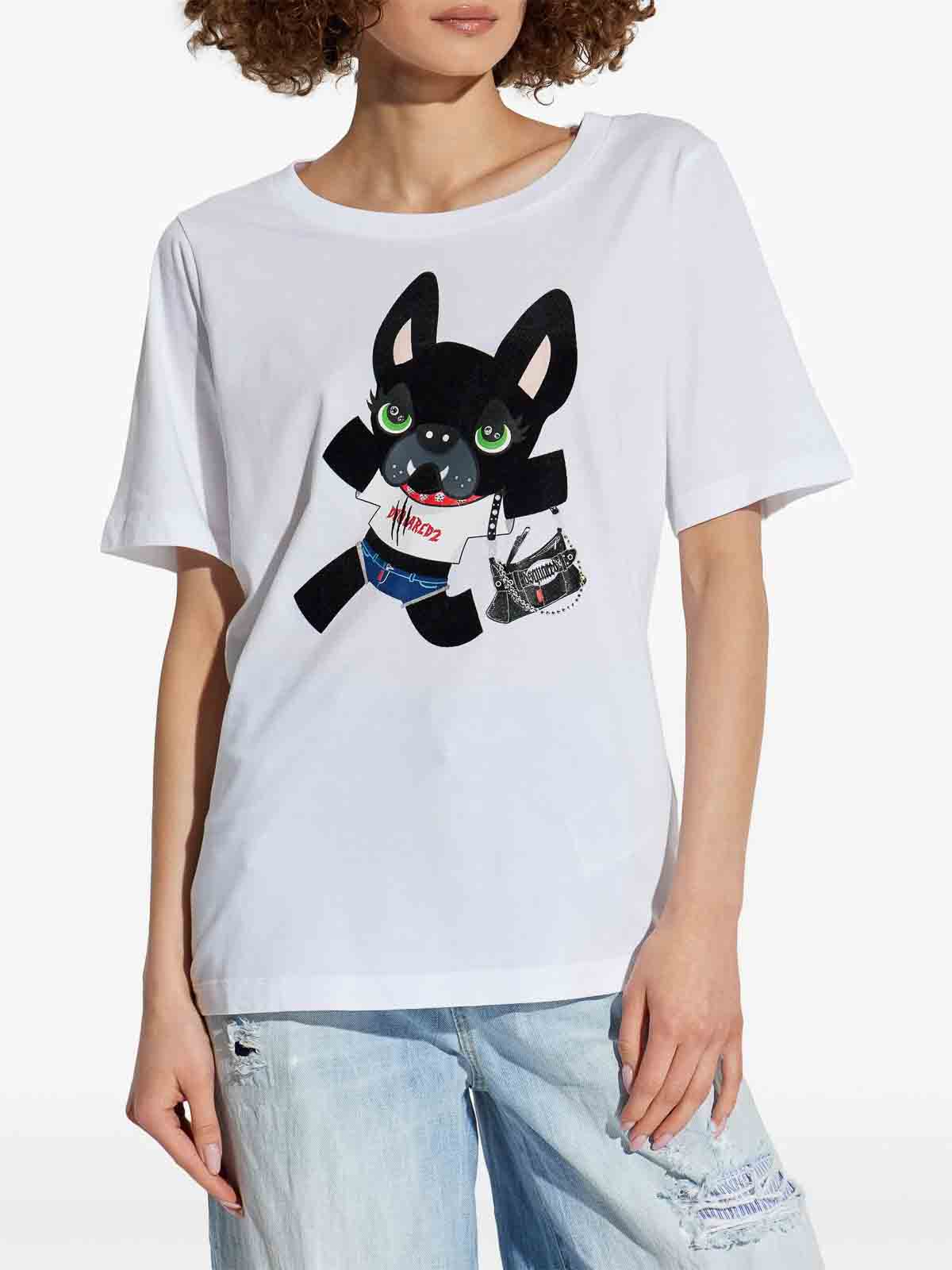 Shop Dsquared2 T-shirt In White