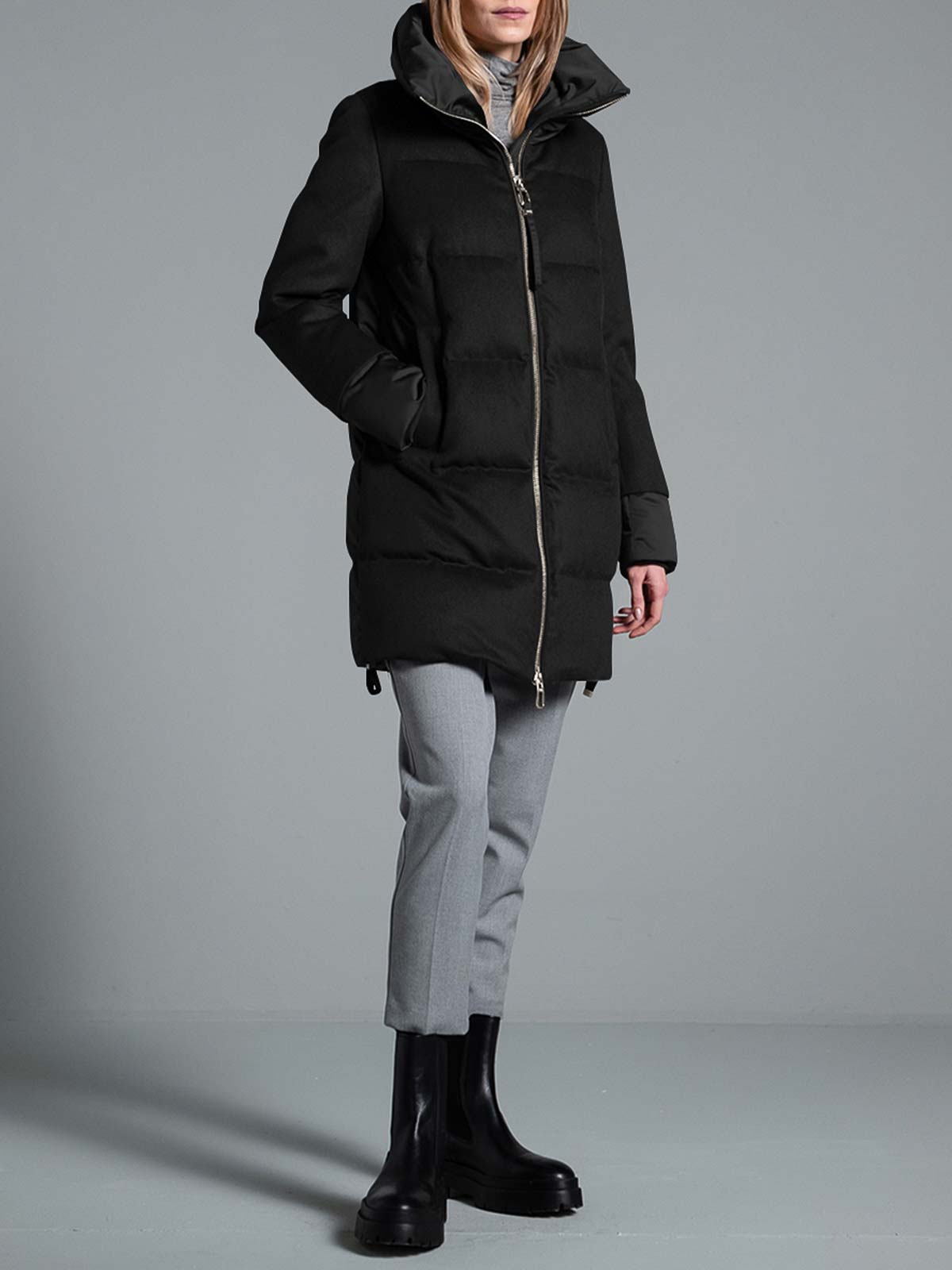 Shop Duno Quilted Down Jacket In Black