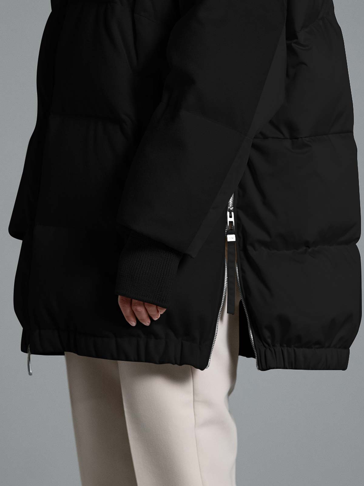 Shop Duno Long Down Jacket In Black