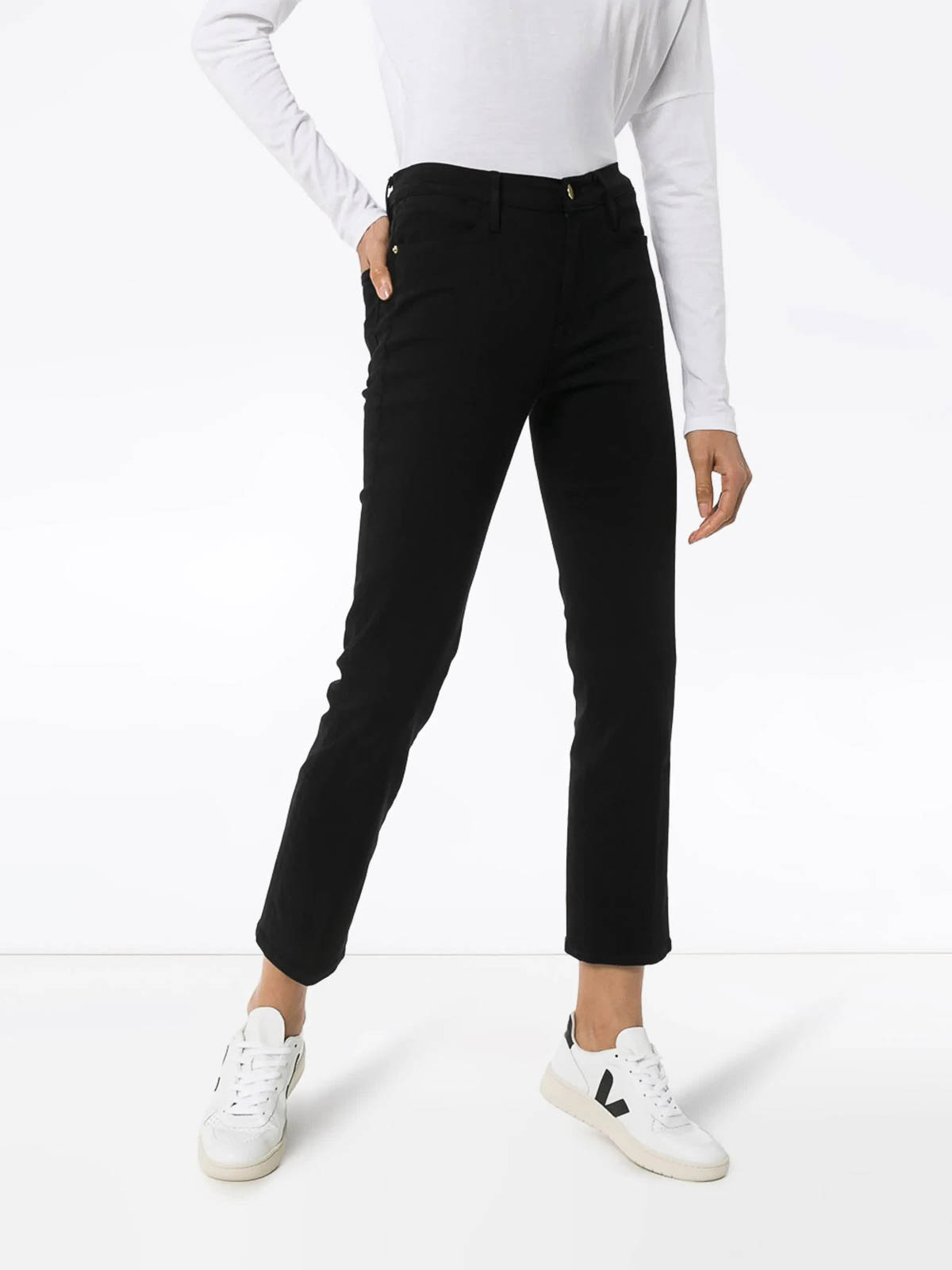 Shop Frame Denim Jeans In Black