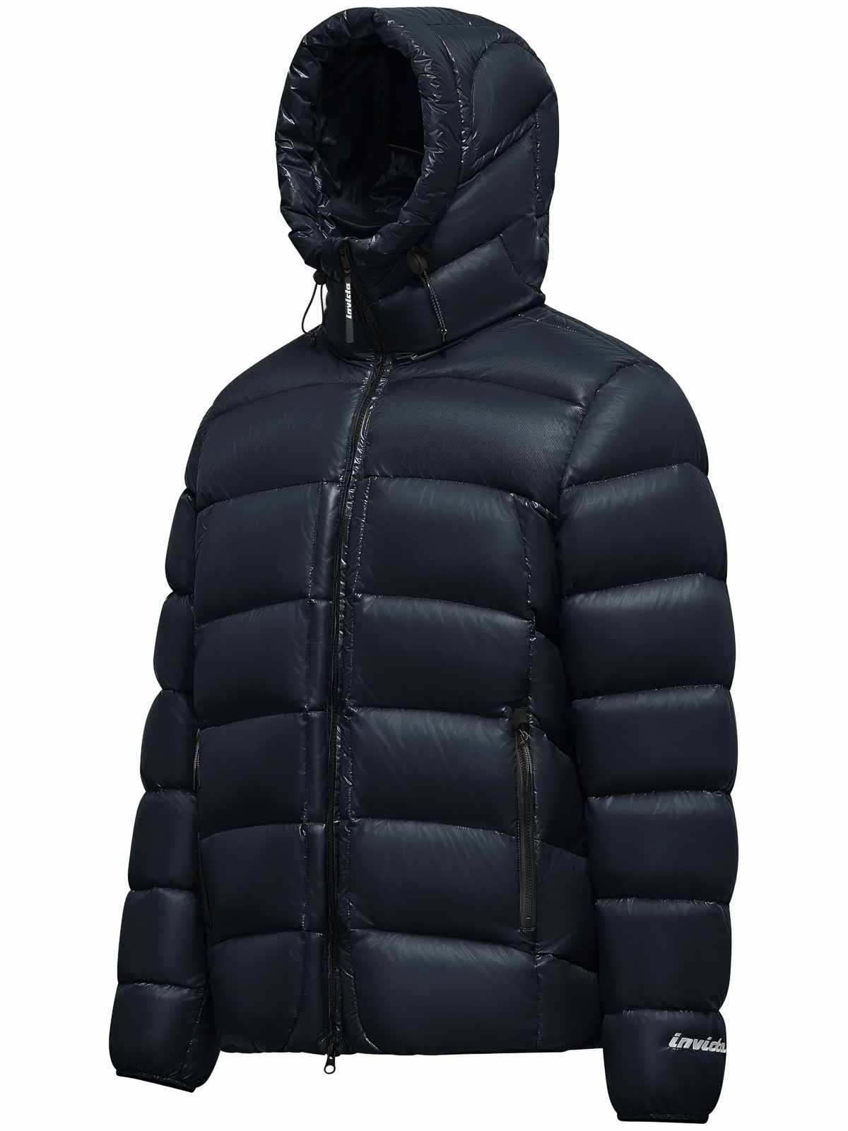 Shop Invicta Quilt Jacket Hood In Blue