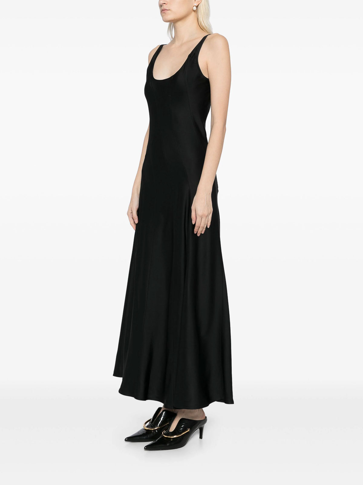 Shop Jil Sander Midi Dress In Black