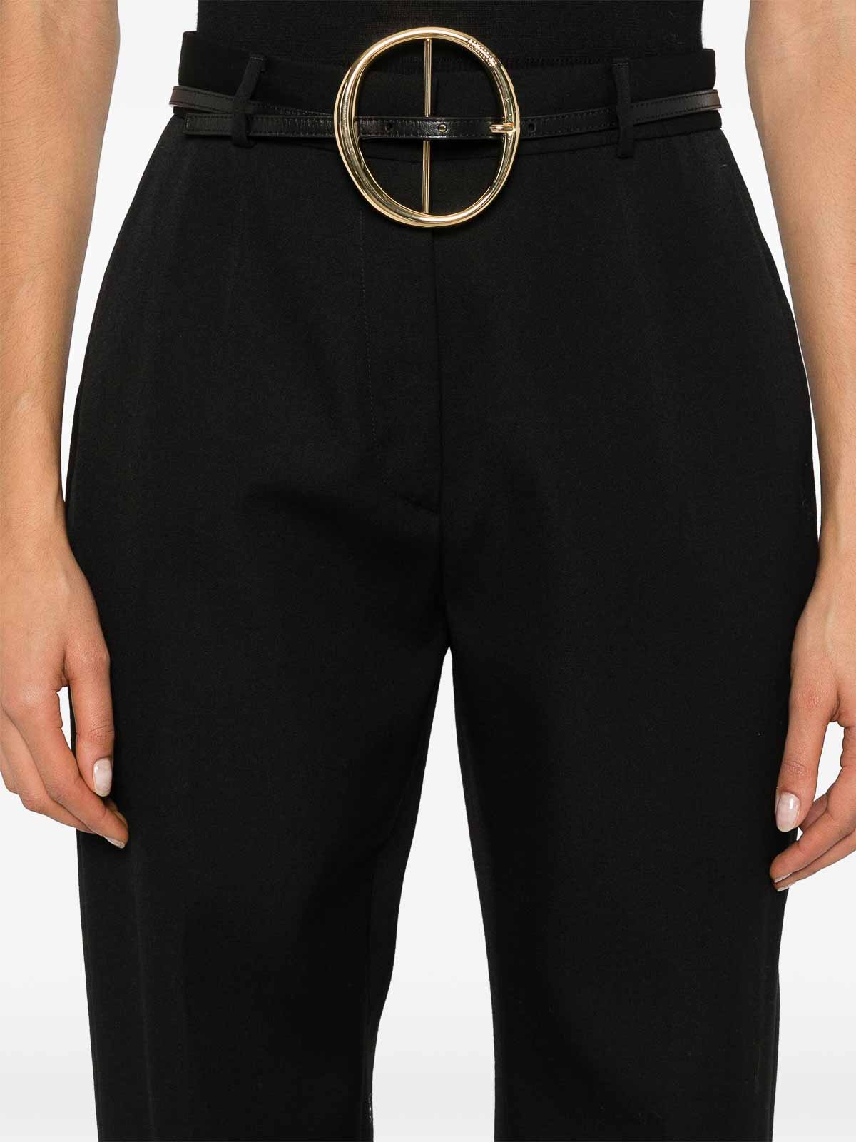 Shop Lanvin Pantalon Cigarette In Black