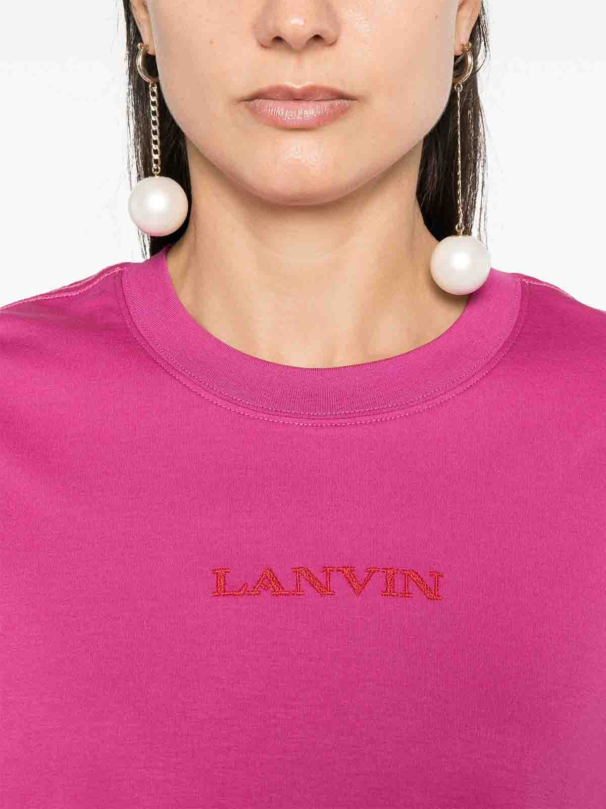 Shop Lanvin T-shirt Brod In Multicolour