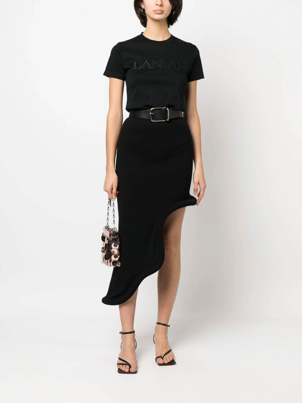 Shop Lanvin T-shirt Brod In Black