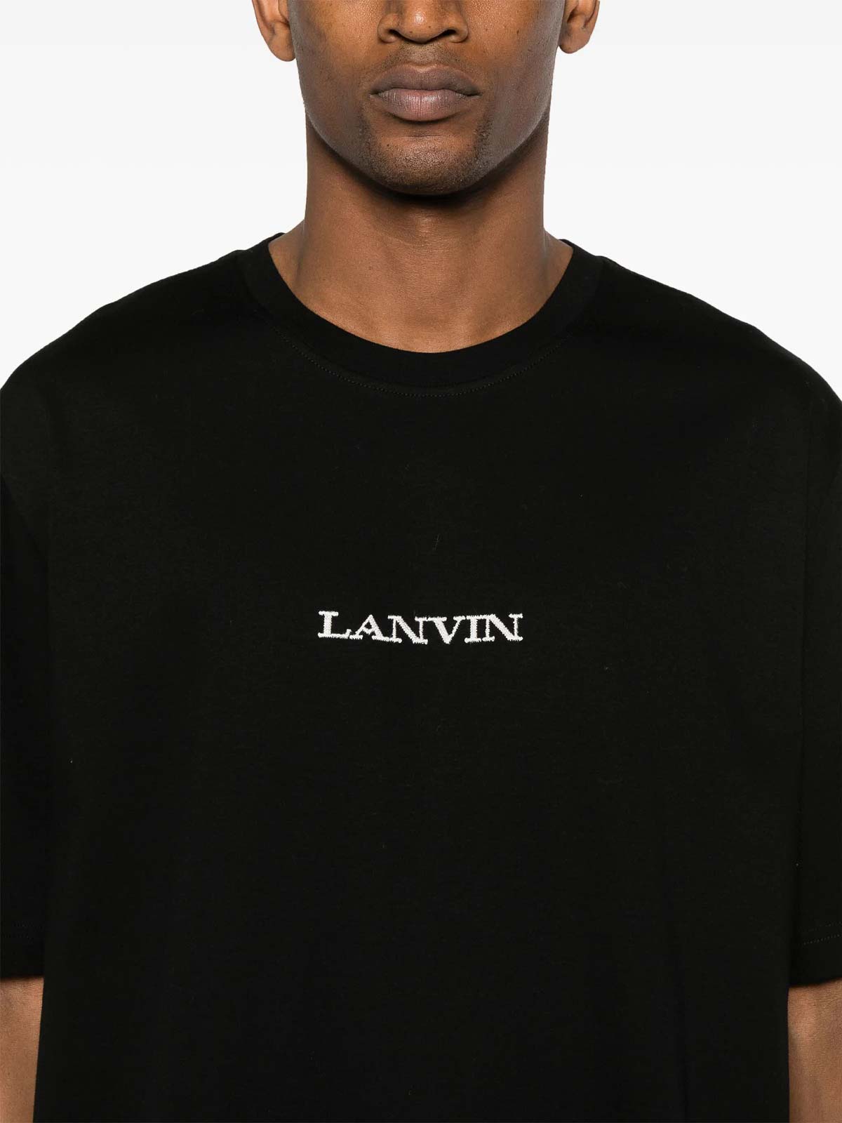 Shop Lanvin T-shirt Brod Bouclette In Black