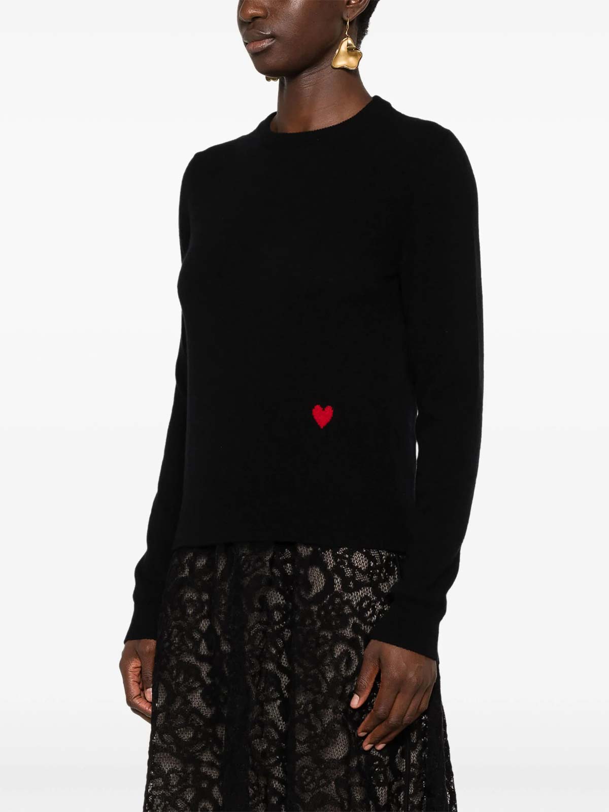 Shop Moschino Cashmere Sweater In Black