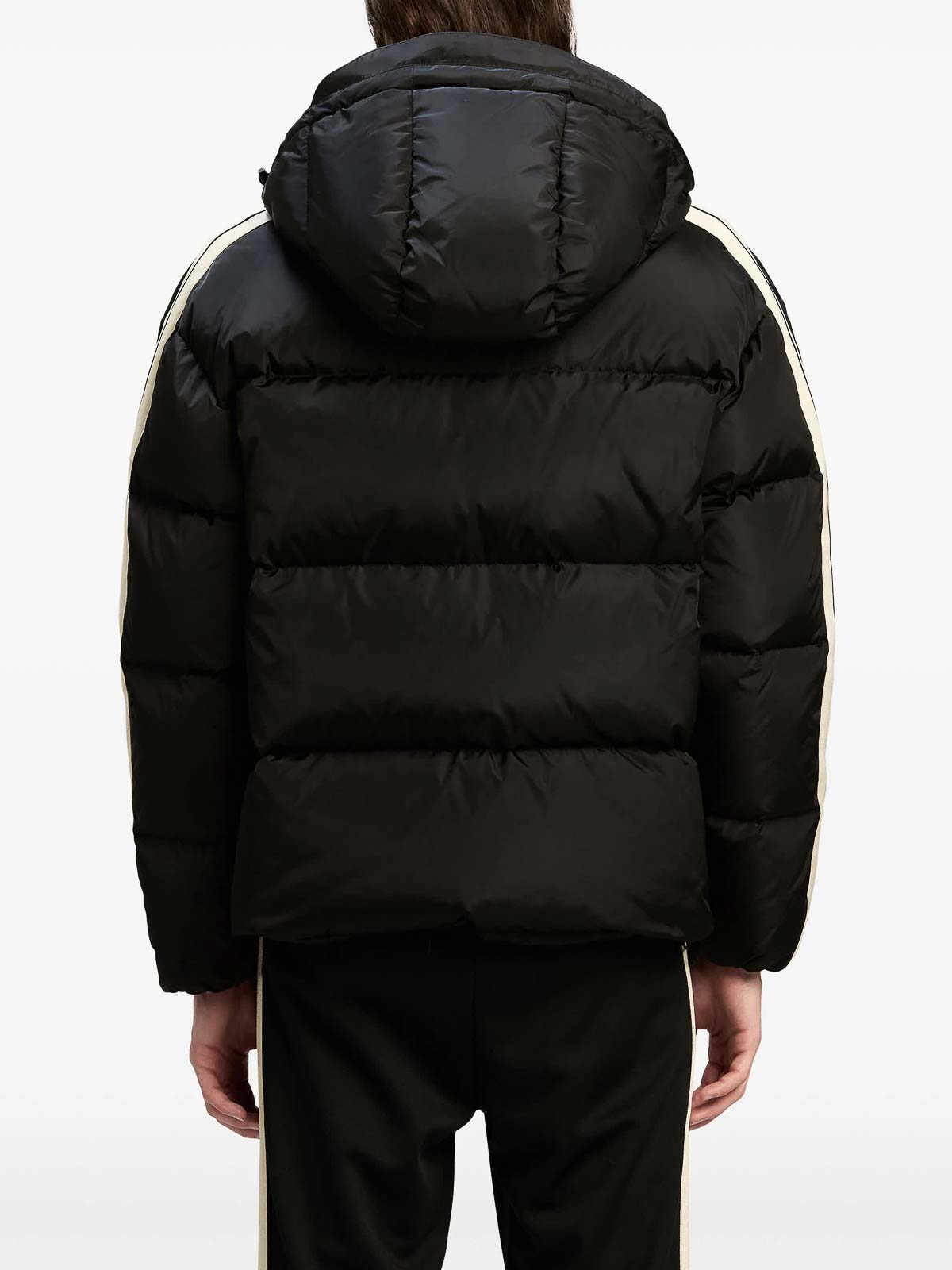 Shop Palm Angels Hooded Track Down Jkt In Black