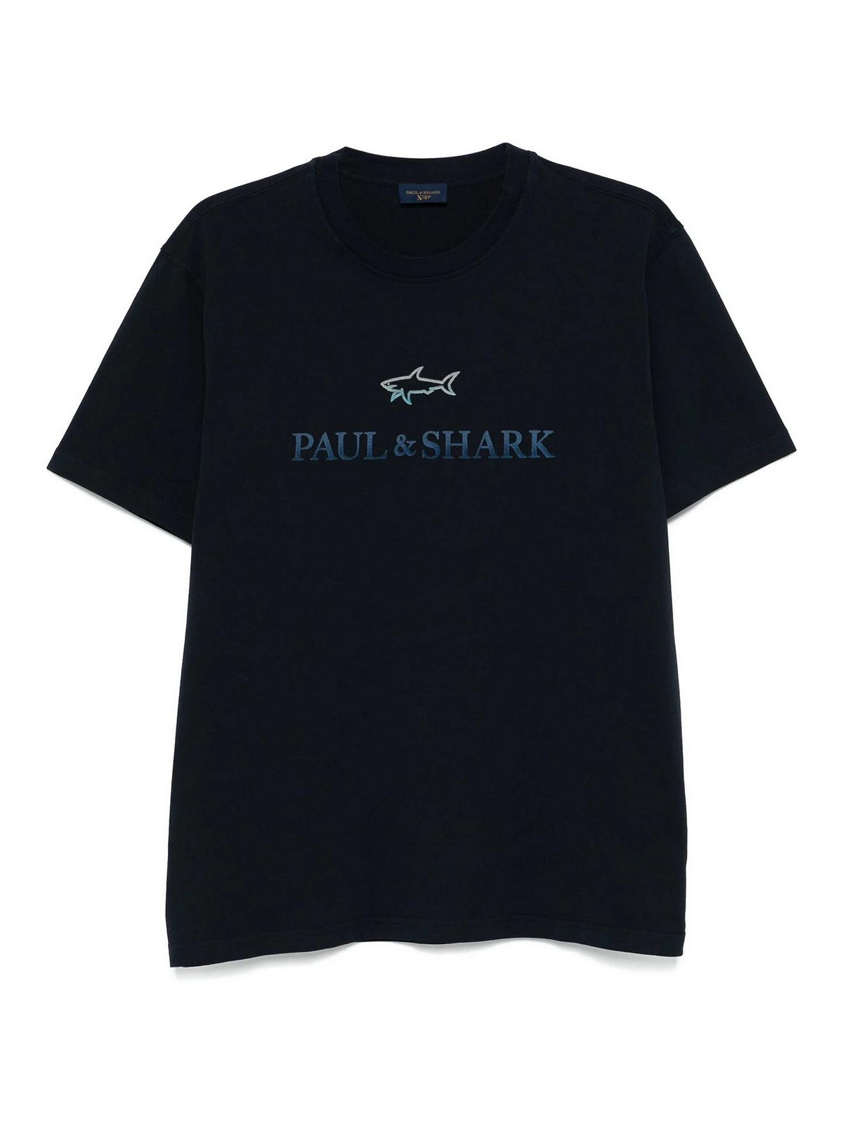 Paul & Shark Flocked-logo T-shirt In Black