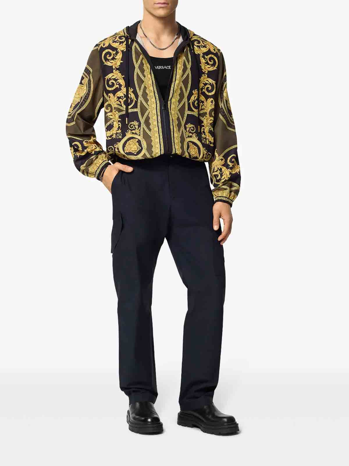 Shop Versace Blouson In Black