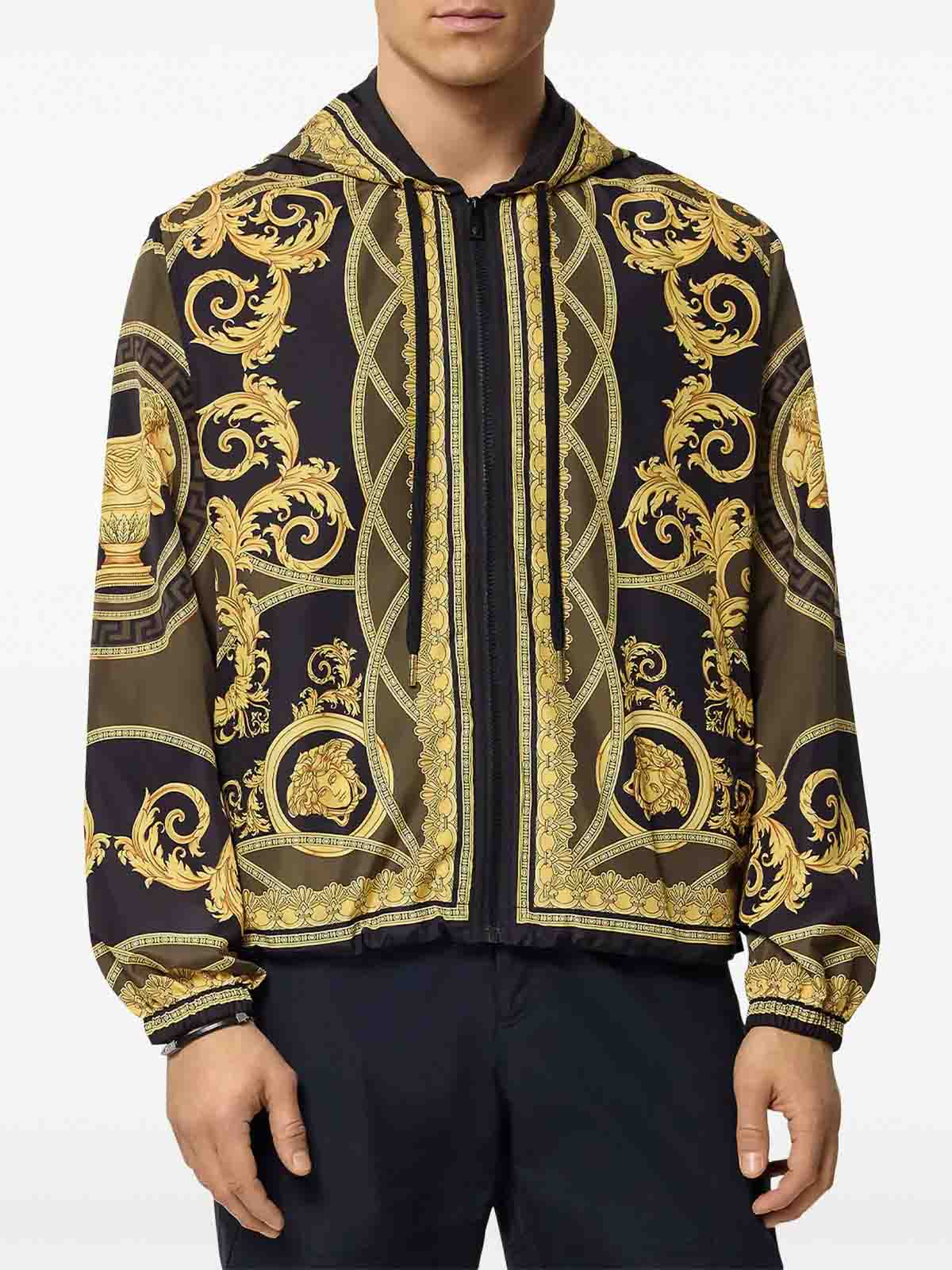 Shop Versace Blouson In Black