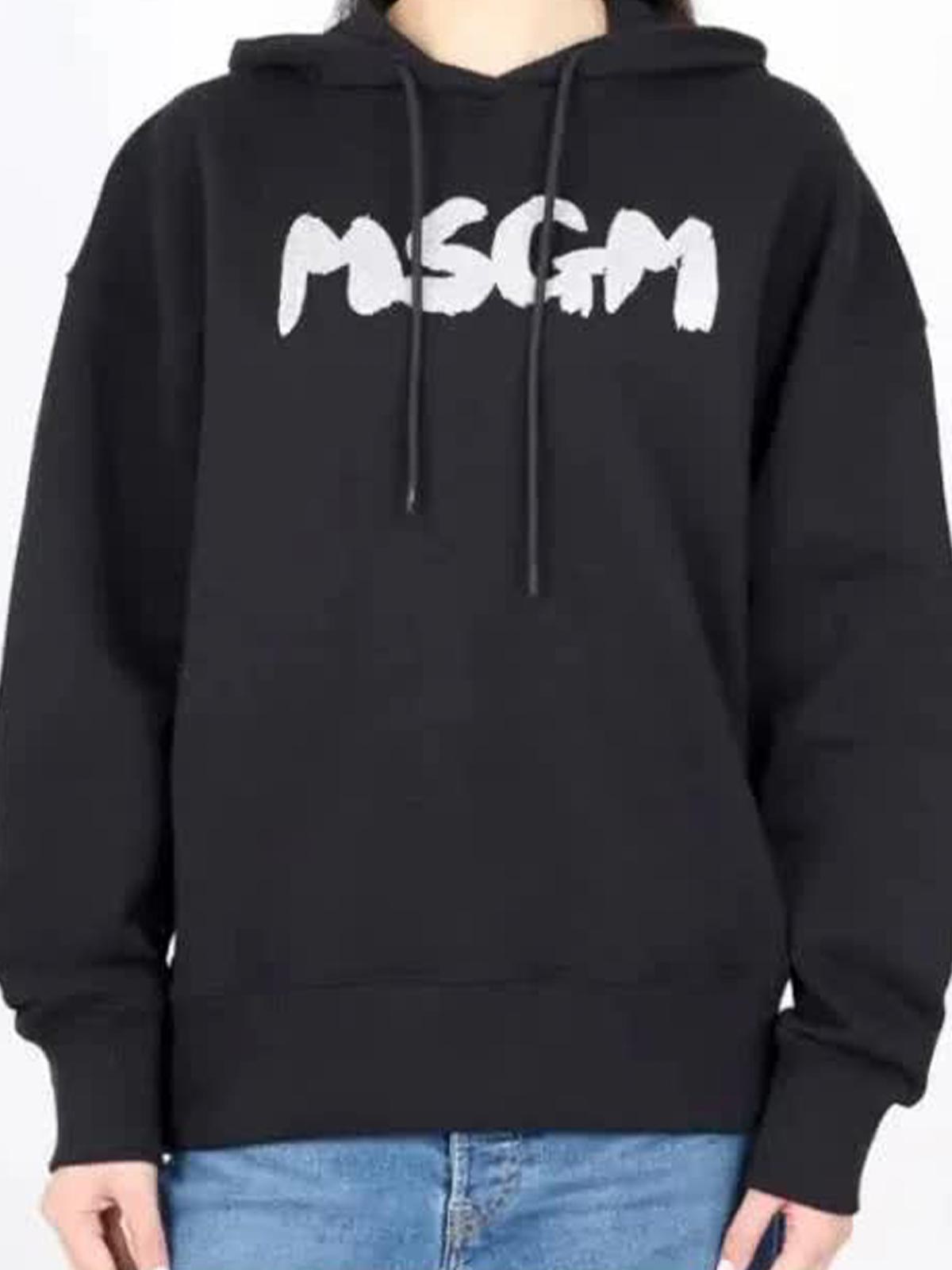 Shop Msgm Sweatshirt In Black