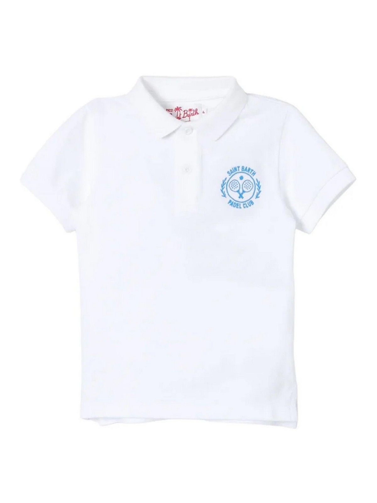 Mc2 Saint Barth Light Stretch Piquet Polo In White