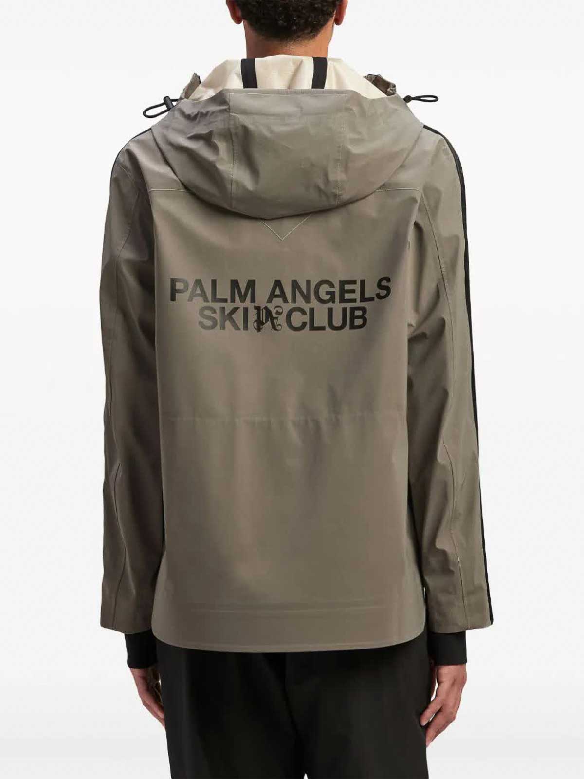 Shop Palm Angels Reflective Ski Jacket In Silver