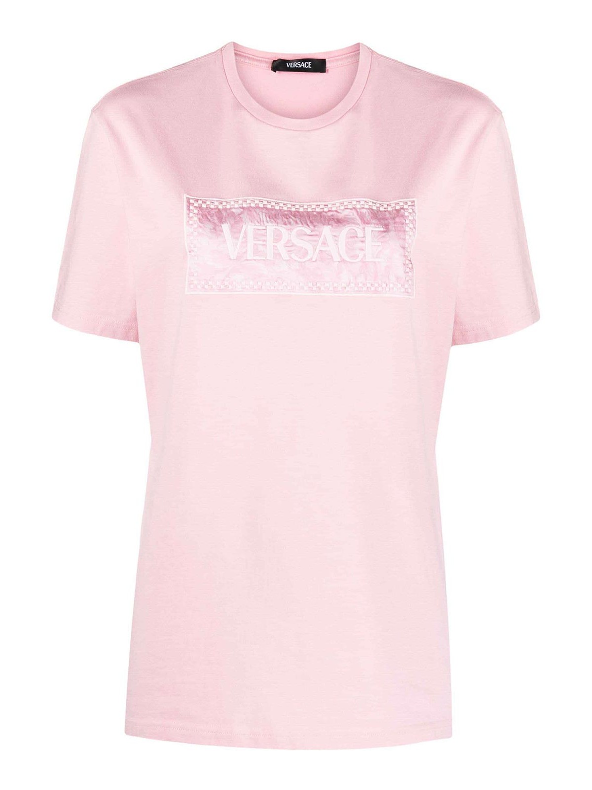 Shop Versace T-shirt In Light Pink