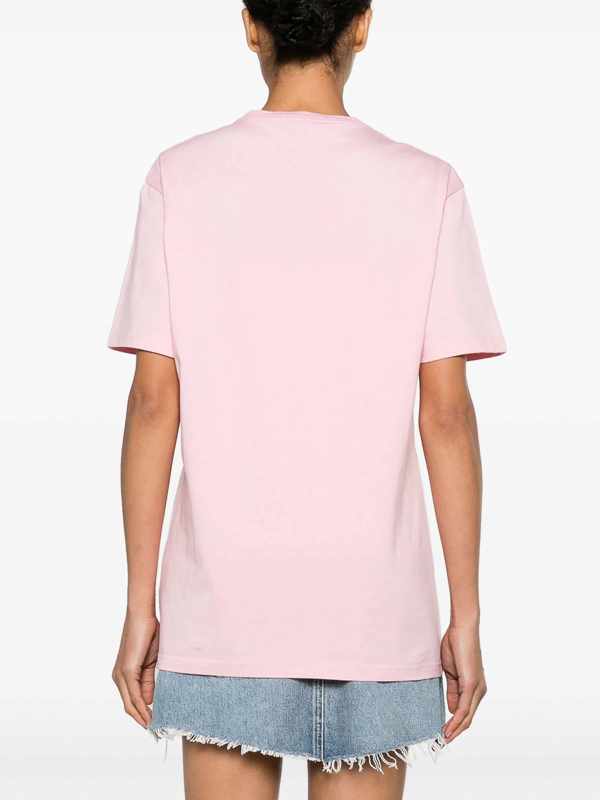 Shop Versace T-shirt In Light Pink