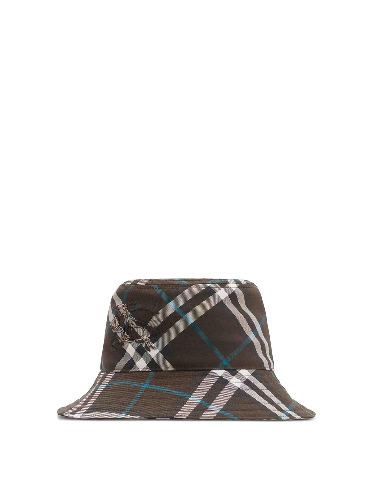 Burberry Check Bucket In Black