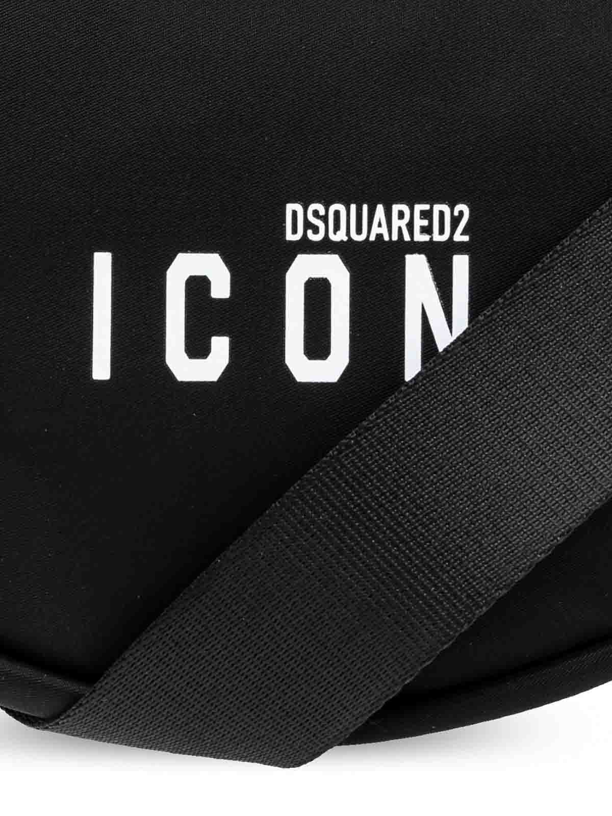 Shop Dsquared2 Mini Hobo Nylon In Black