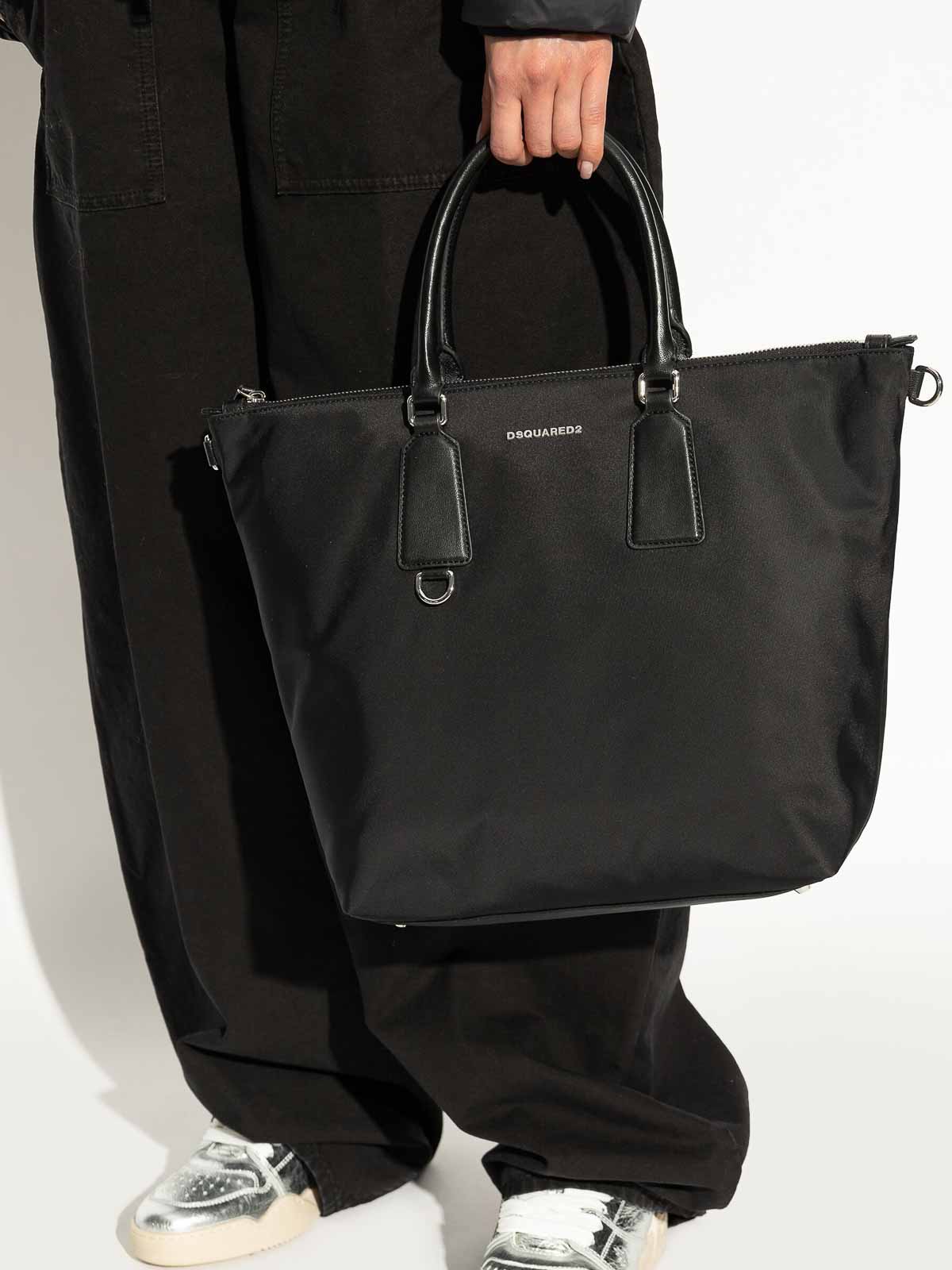 Shop Dsquared2 Shopping Bag Nylon In Black