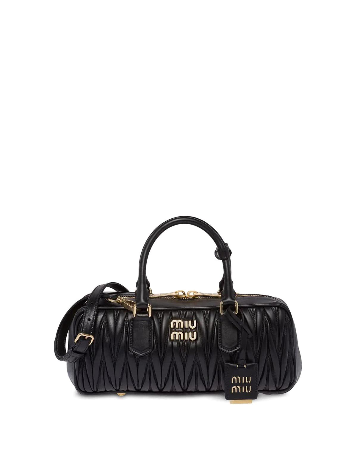 Miu Miu Arcadie Bag In Matelass Nappa In Black