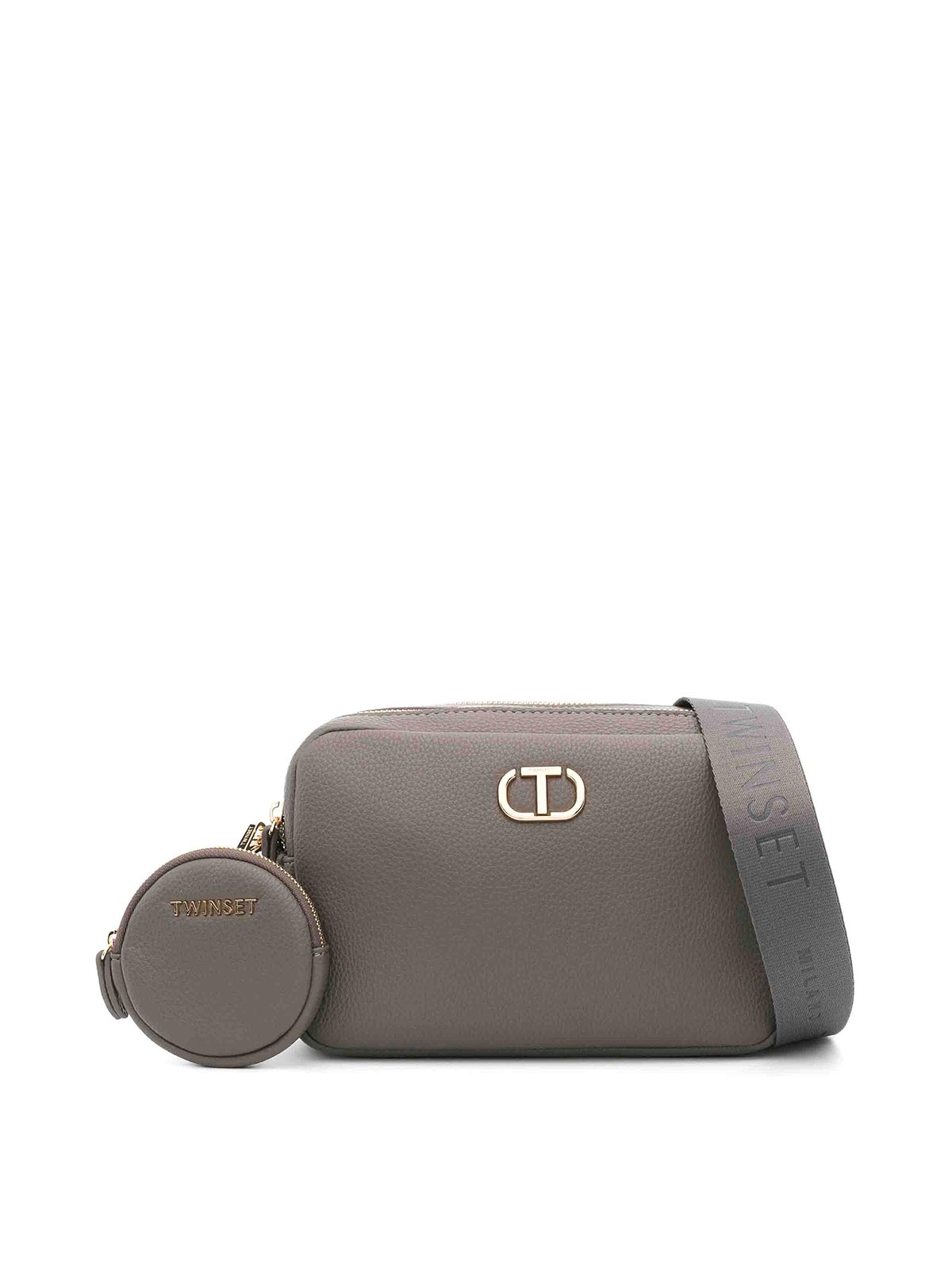 Shop Twinset Camera Bag In Grey