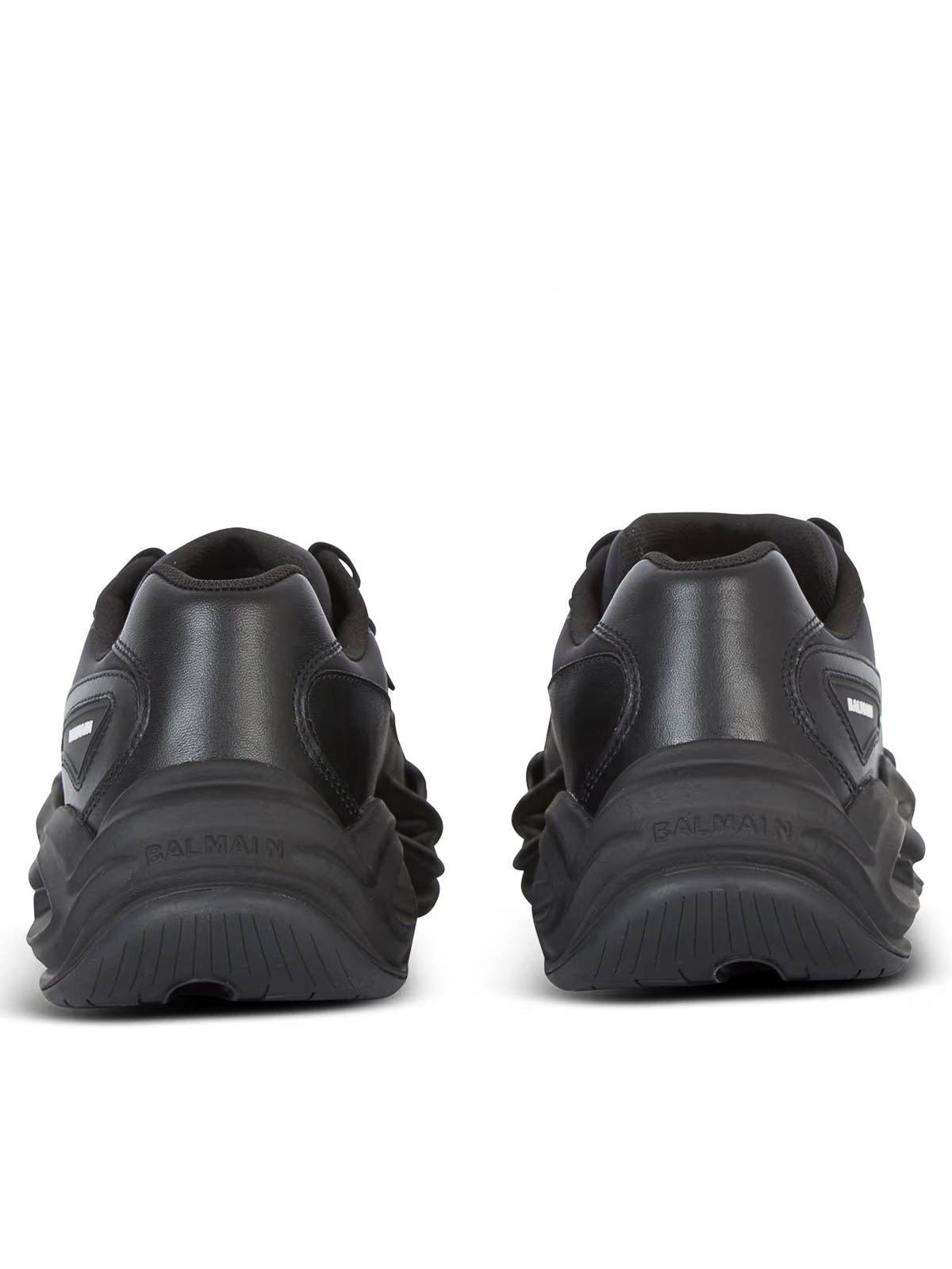 Shop Balmain Sneakers Run-row In Black