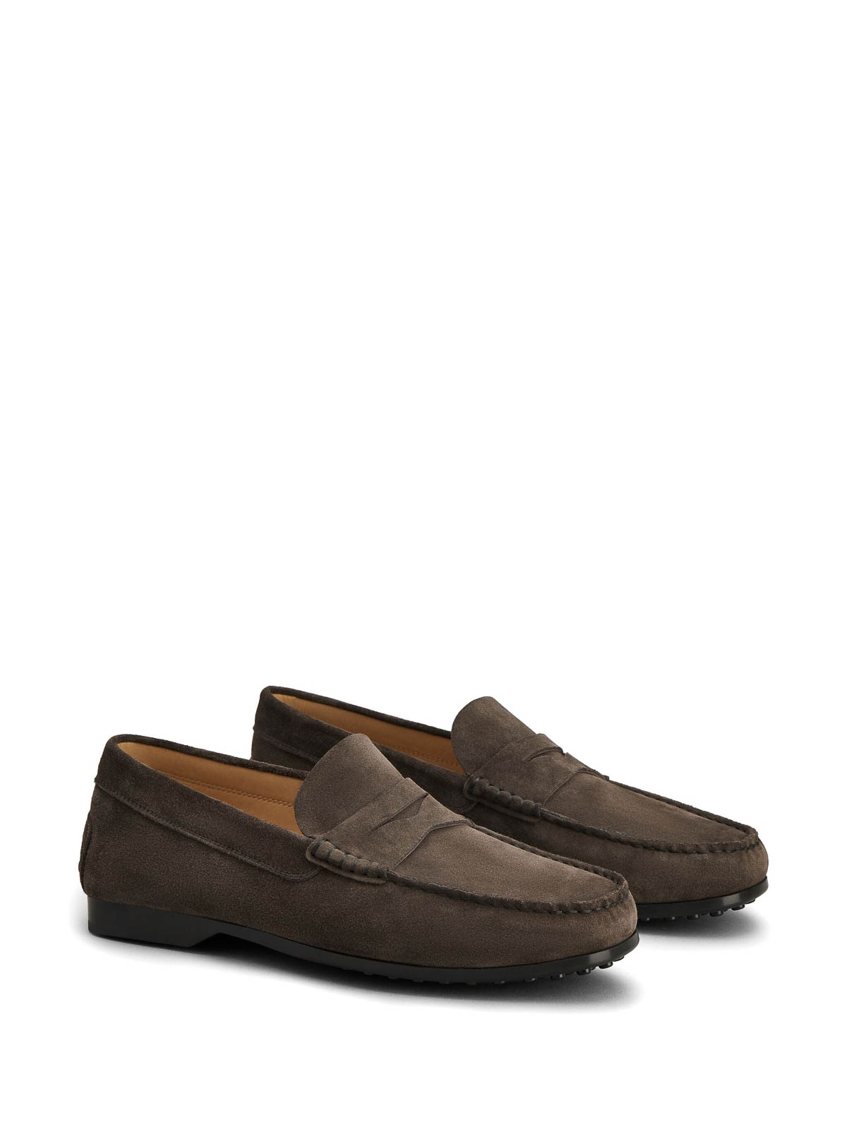 Shop Tod's Leather Moccasin In Black