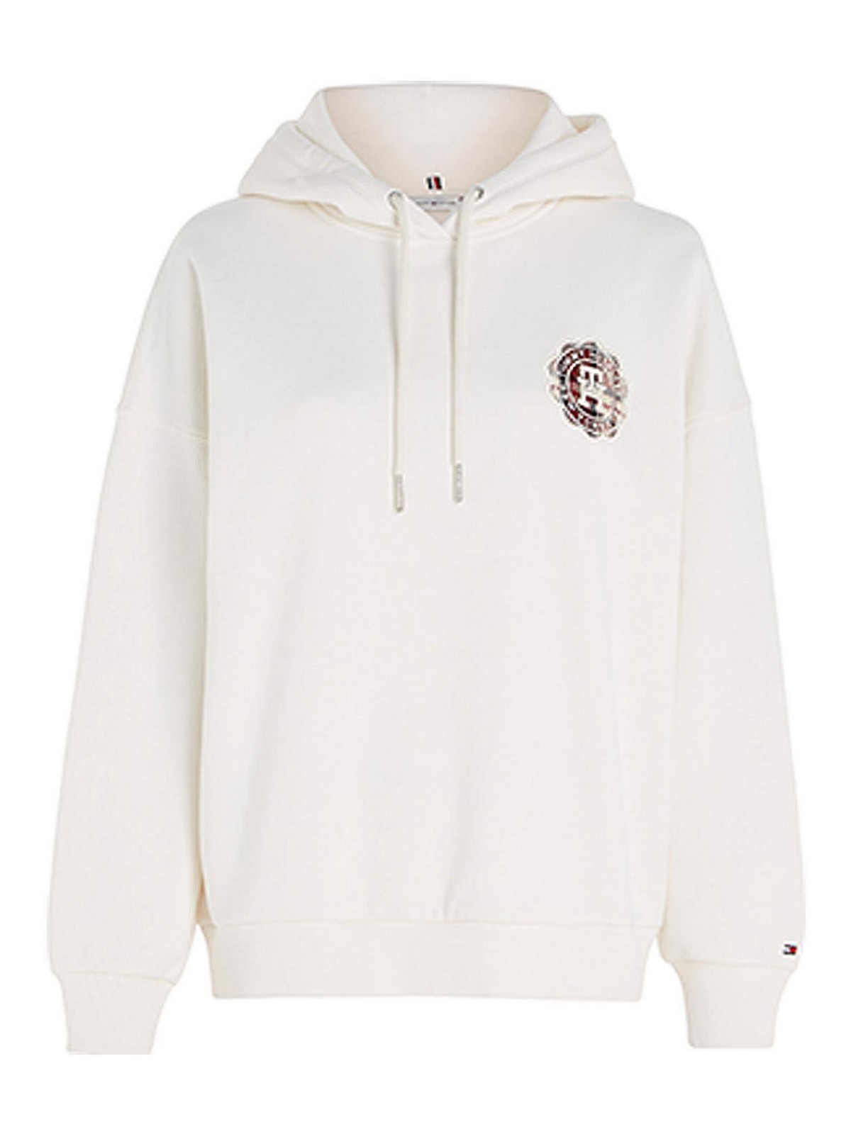 Tommy Hilfiger Logo-patch Hoodie In White