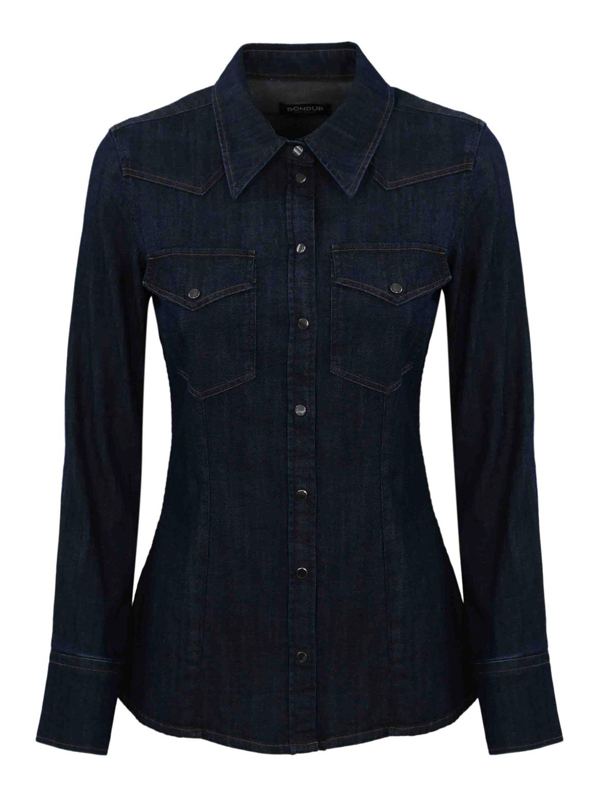 Shop Dondup Dark Denim Shirt