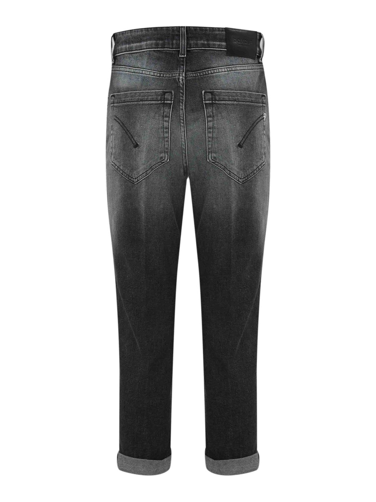 Shop Dondup Koons Loose Jeans With Jewel Buttons In Black