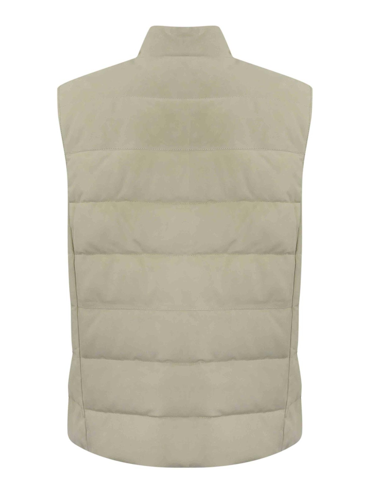 Shop Eleventy Suede Vest In Beige