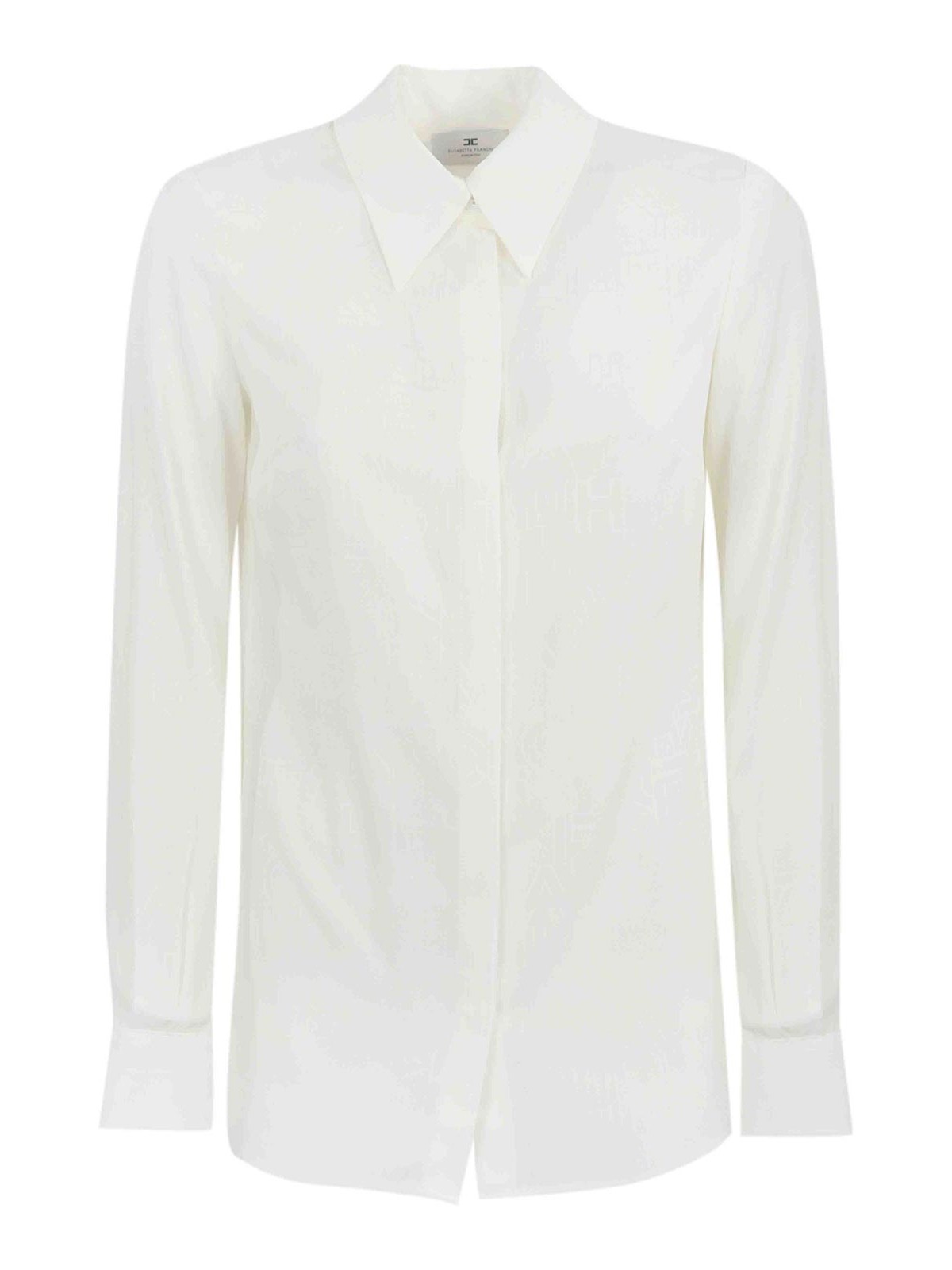 Shop Elisabetta Franchi Georgette Shirt In White