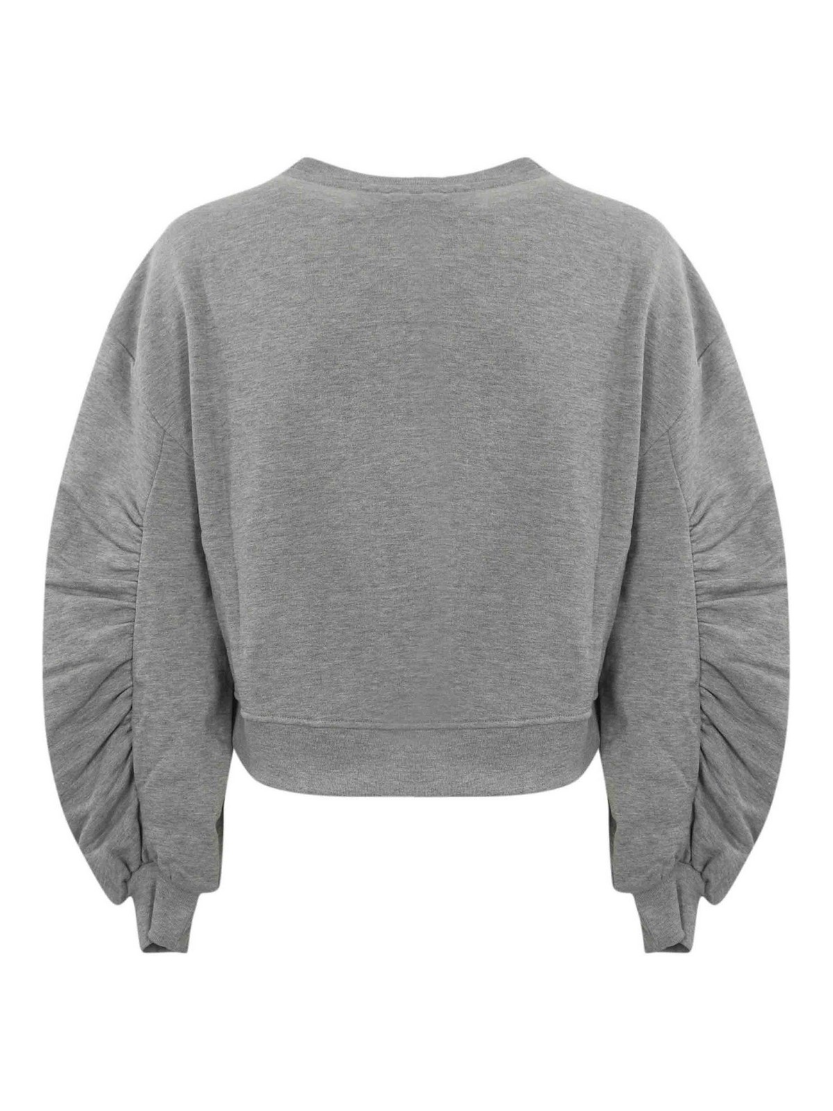 Shop Pinko Ceresole Sweatshirt With Print In Grey